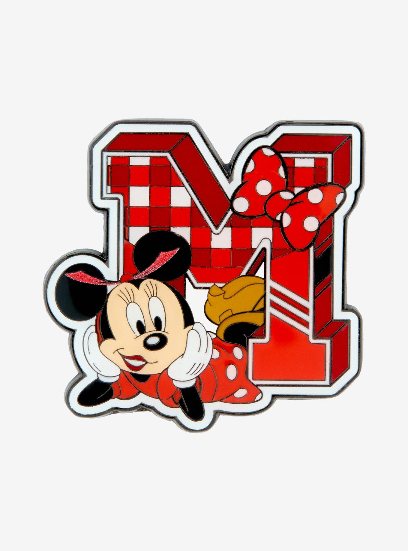 Loungefly Disney Minnie Mouse Varsity Letter Enamel Pin — BoxLunch Exclusive, , hi-res