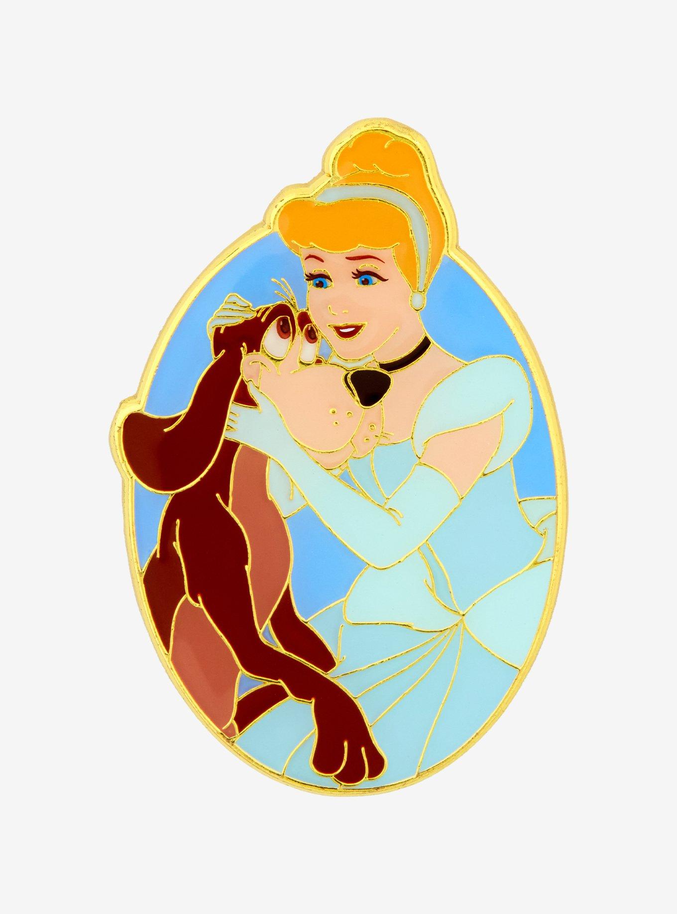 Loungefly Disney Cinderella Bruno & Cinderella Enamel Pin — BoxLunch Exclusive, , hi-res