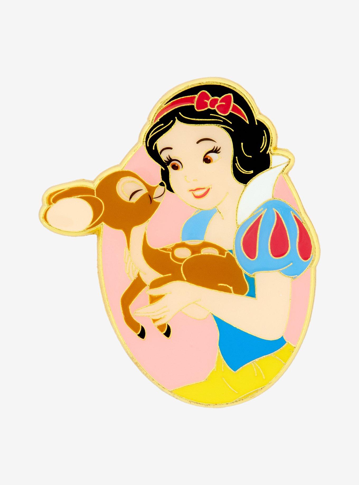 Loungefly Disney Snow White & the Seven Dwarfs Snow White & Deer Enamel Pin — BoxLunch Exclusive, , hi-res