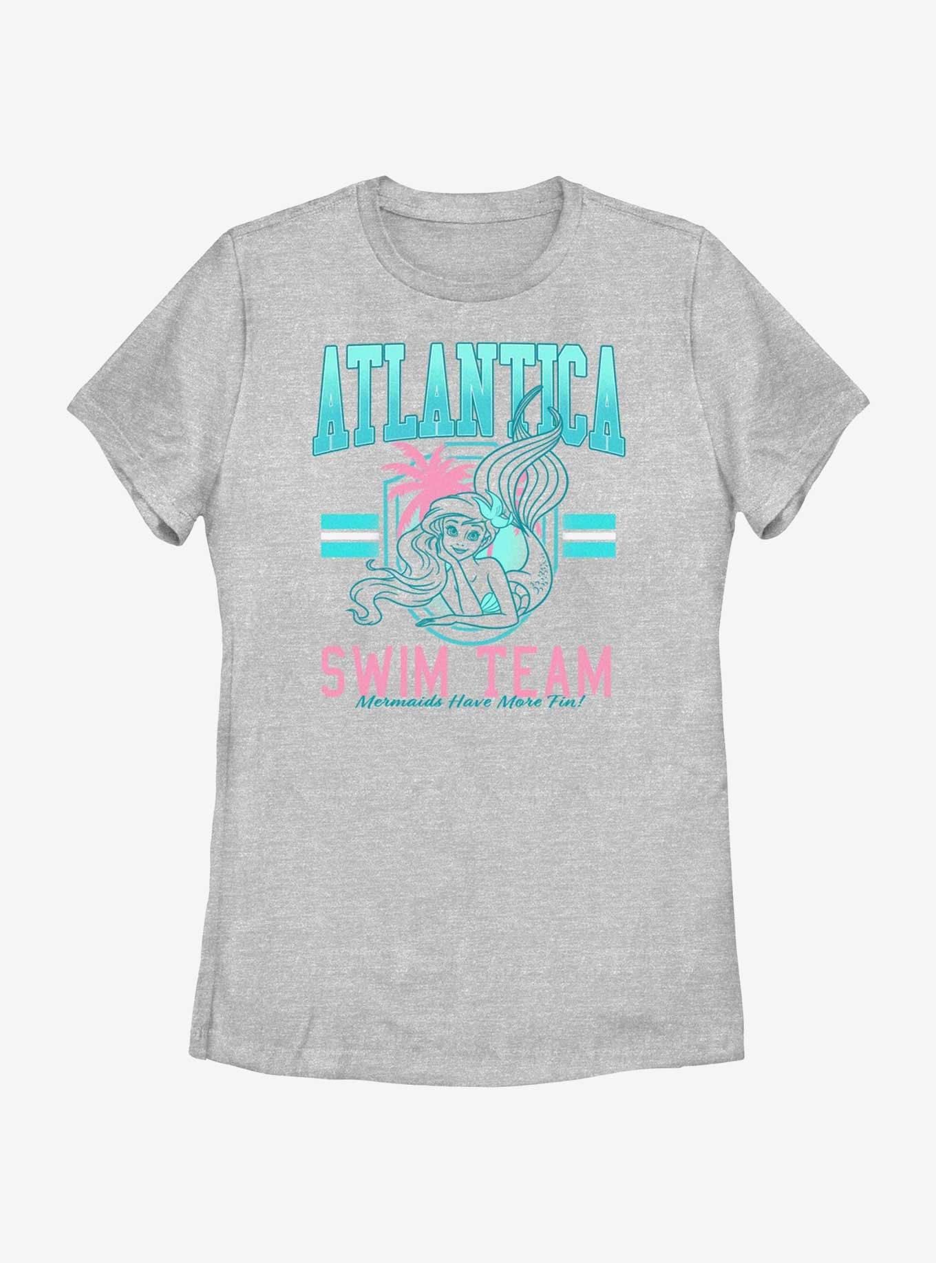 Disney The Little Mermaid Atlantica Ariel Swim Team Womens T-Shirt, ATH HTR, hi-res