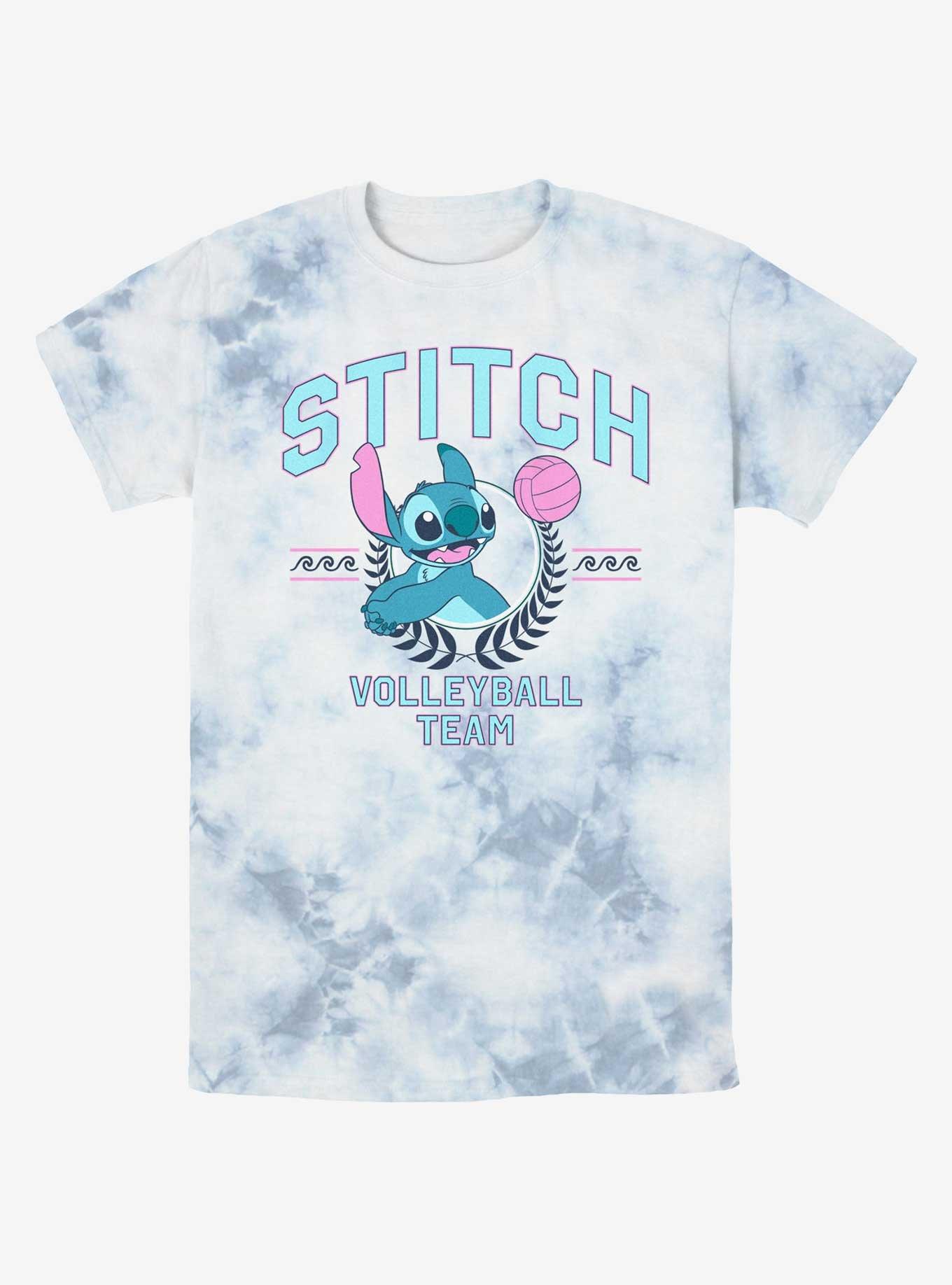 Disney Lilo & Stitch Stitch Volleyball Team Tie-Dye T-Shirt, WHITEBLUE, hi-res