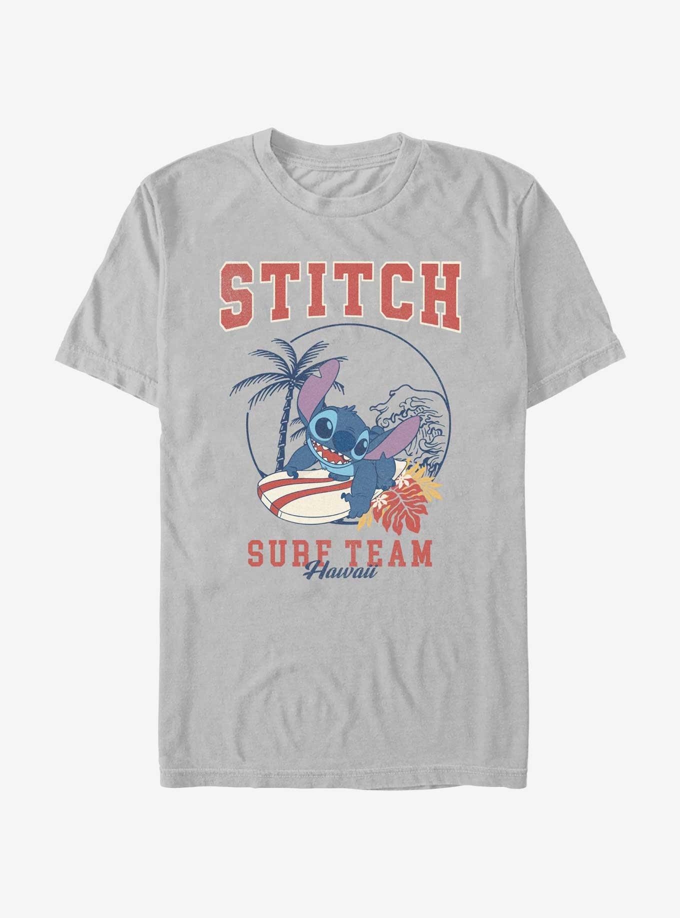 Disney Lilo & Stitch Stitch Surf Team Hawaii T-Shirt, SILVER, hi-res