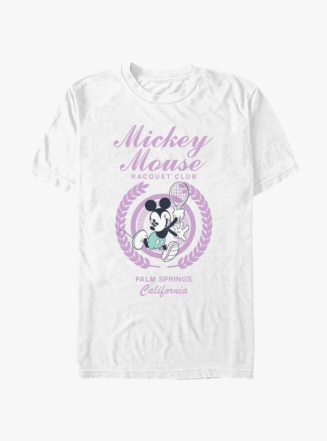 Disney Mickey Mouse Racquet Club Palm Springs CA T-Shirt, WHITE, hi-res