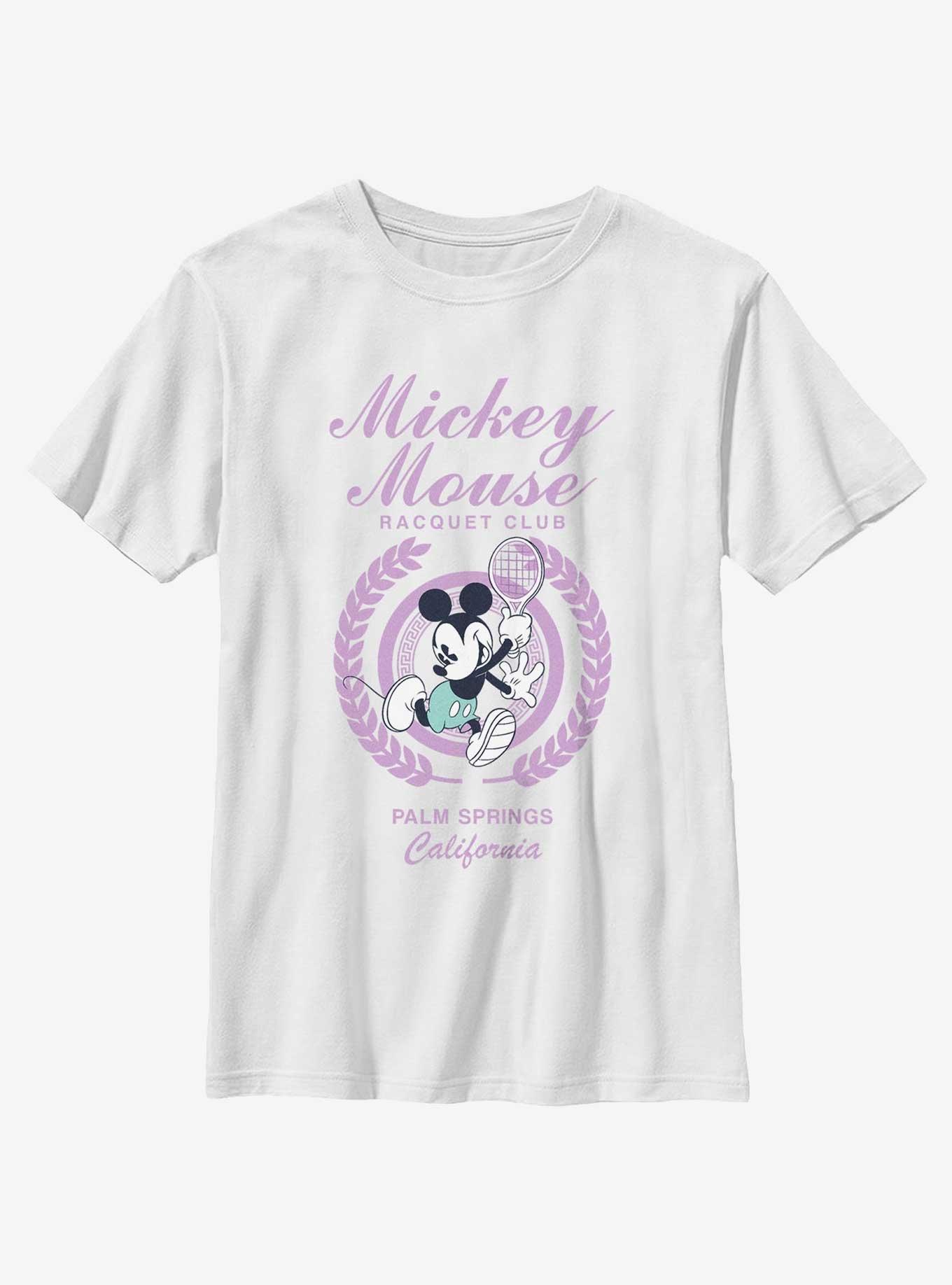 Disney Mickey Mouse Racquet Club Palm Springs CA Youth T-Shirt, , hi-res