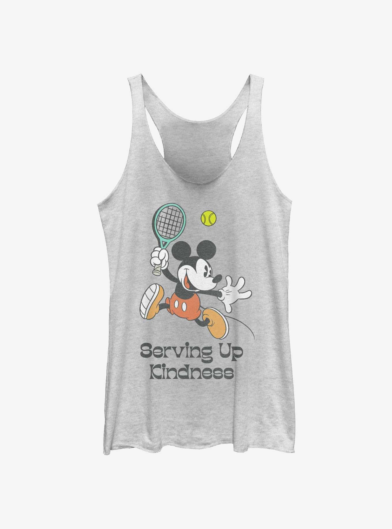 Disney Mickey Mouse Serving Up Kindness Womens Tank Top, WHITE HTR, hi-res