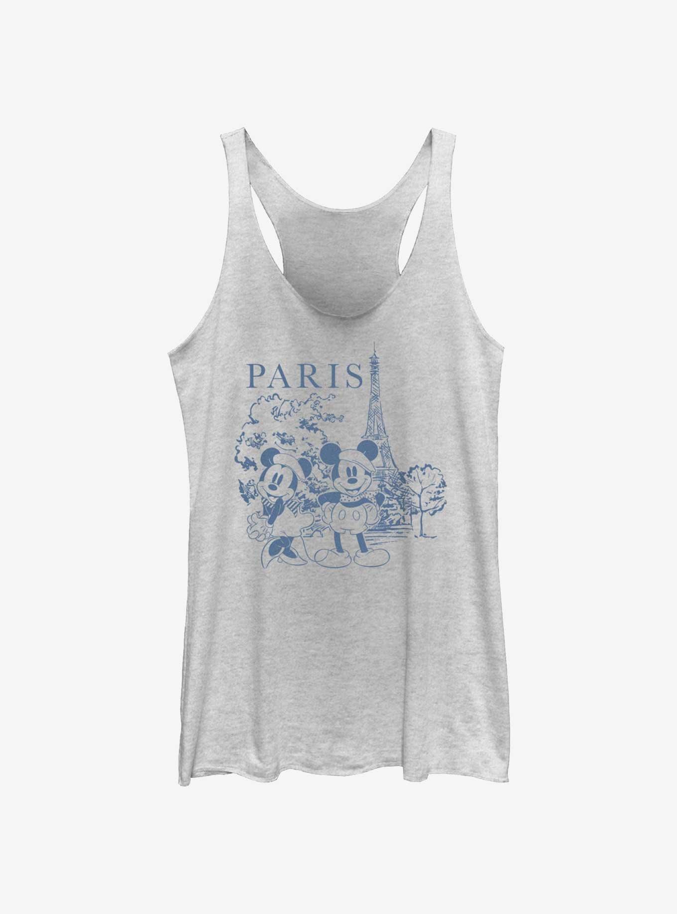 Disney Mickey Mouse & Minnie Mouse Drawing Paris Womens Tank Top, , hi-res