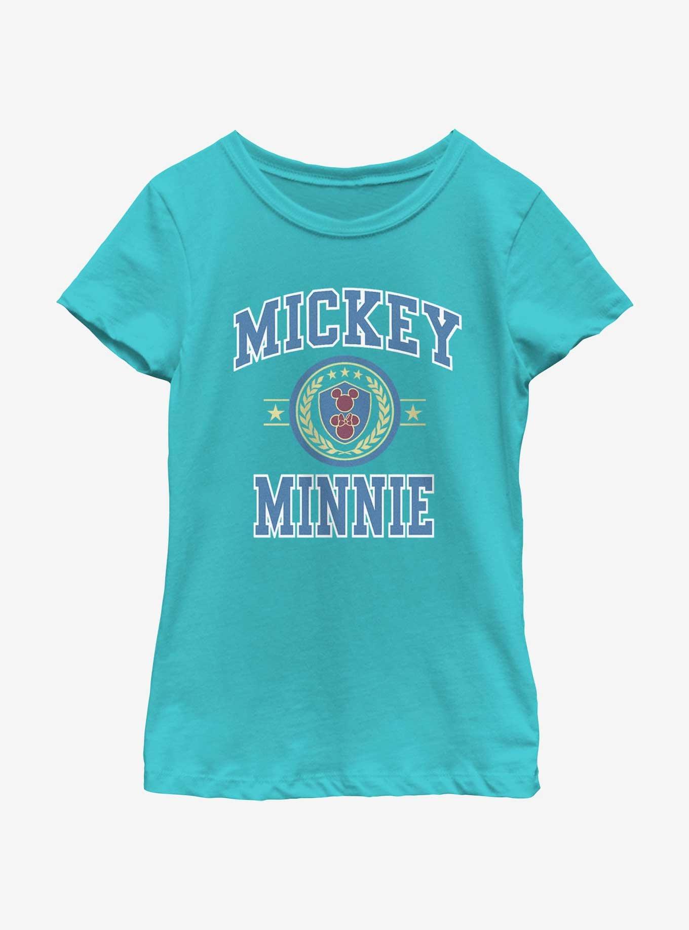 Disney Mickey Mouse & Minnie Mouse Collegiate Style Youth Girls T-Shirt, , hi-res