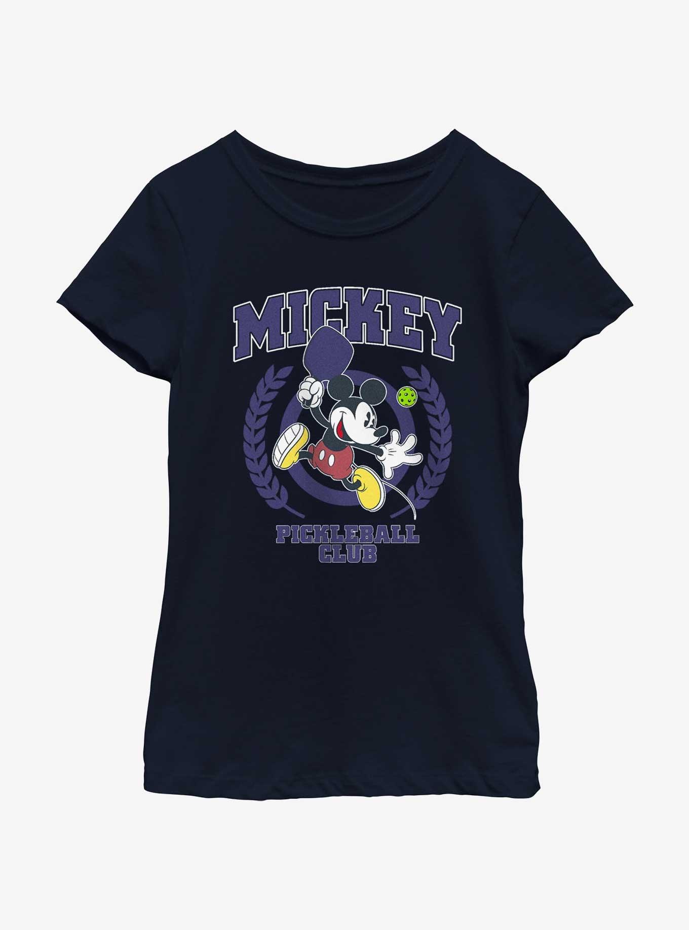 Disney Mickey Mouse Pickleball Club Youth Girls T-Shirt, NAVY, hi-res