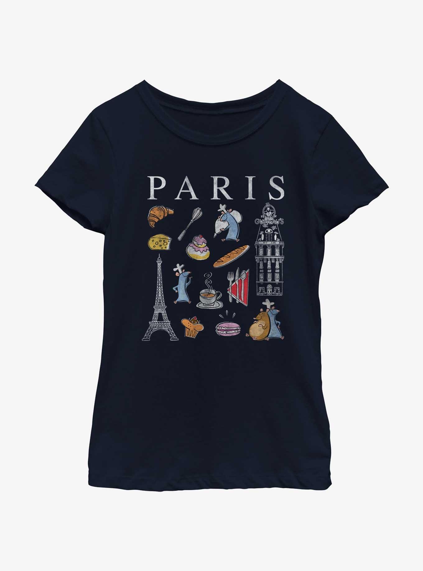 Disney Pixar Ratatouille Paris Icons Grid Youth Girls T-Shirt, , hi-res