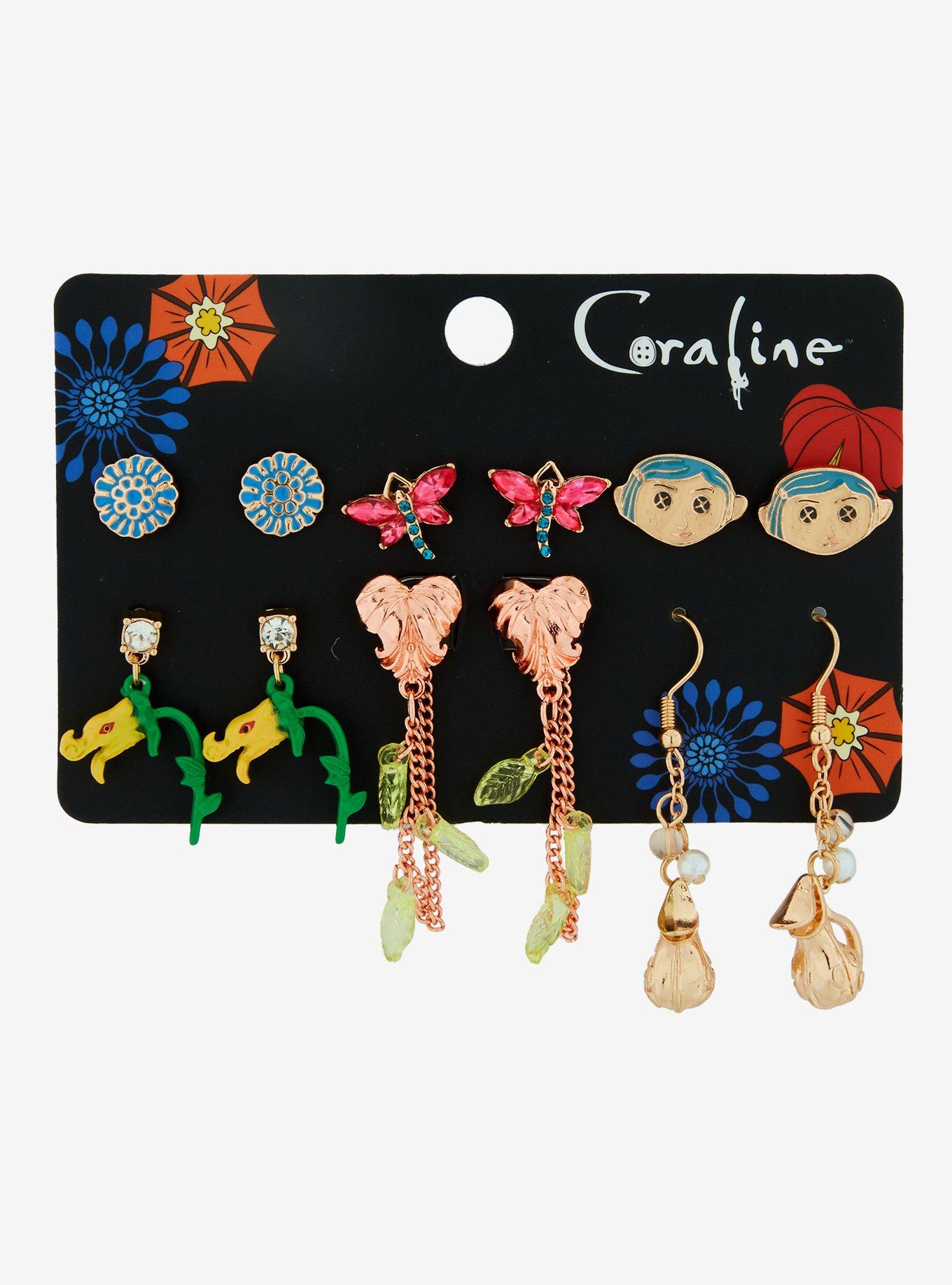 Coraline Floral Earring Set - BoxLunch Exclusive, , hi-res