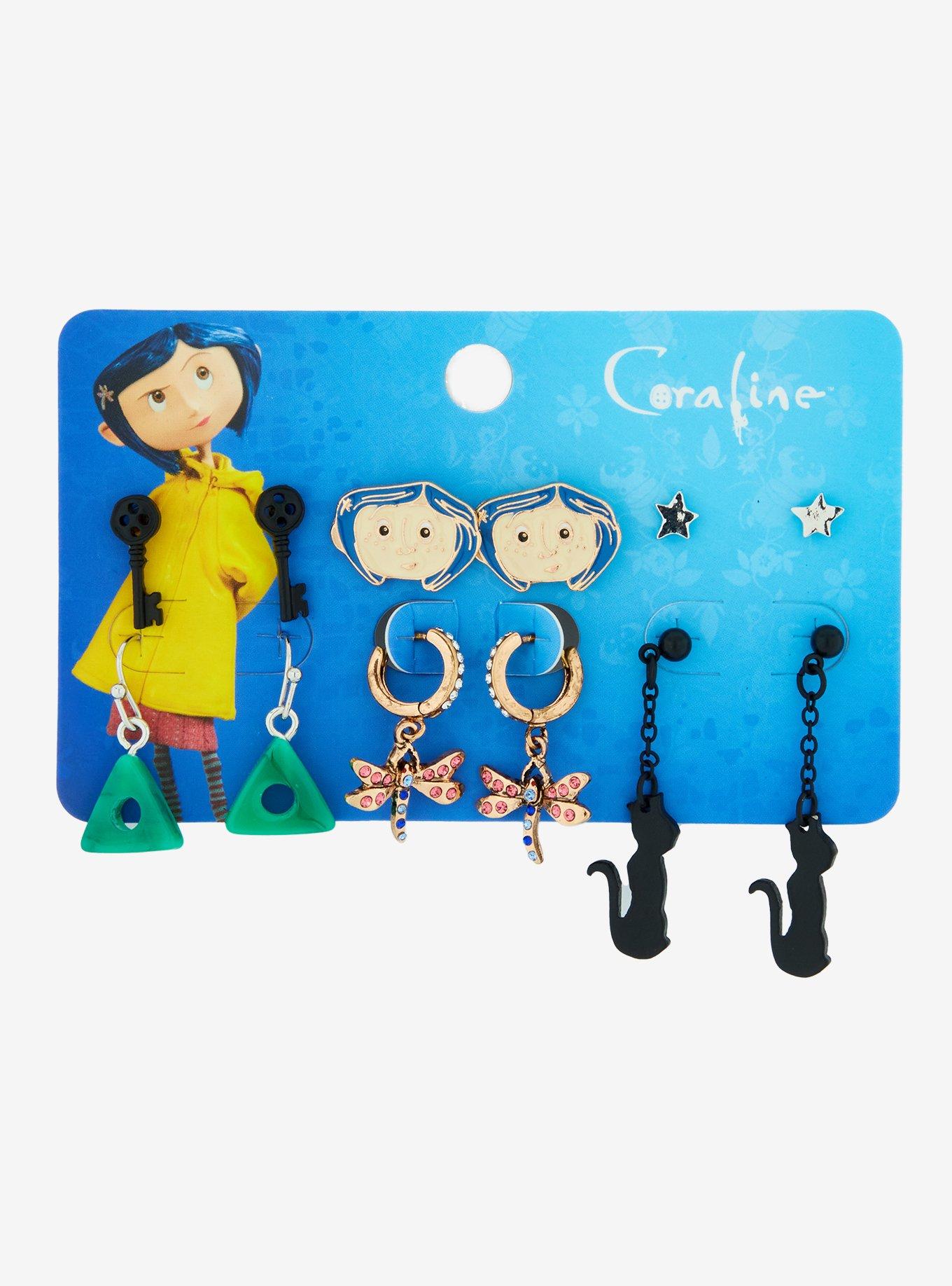 Coraline Icons Earring Set - BoxLunch Exclusive, , hi-res