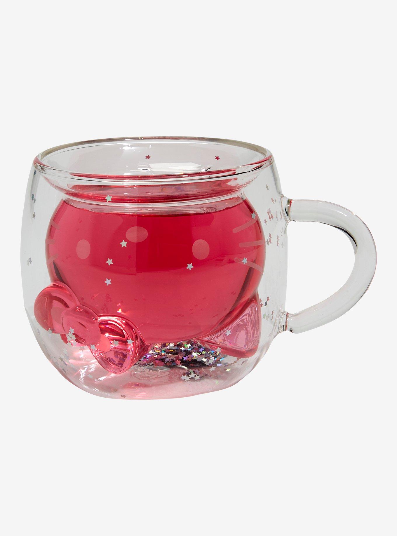 Sanrio Hello Kitty Head Confetti-Filled Glass Mug, , hi-res