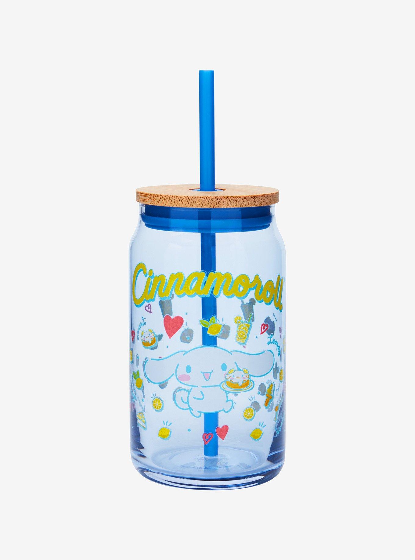 JoyJolt Sanrio Cinnamoroll Glass Tumbler and Straw, , hi-res