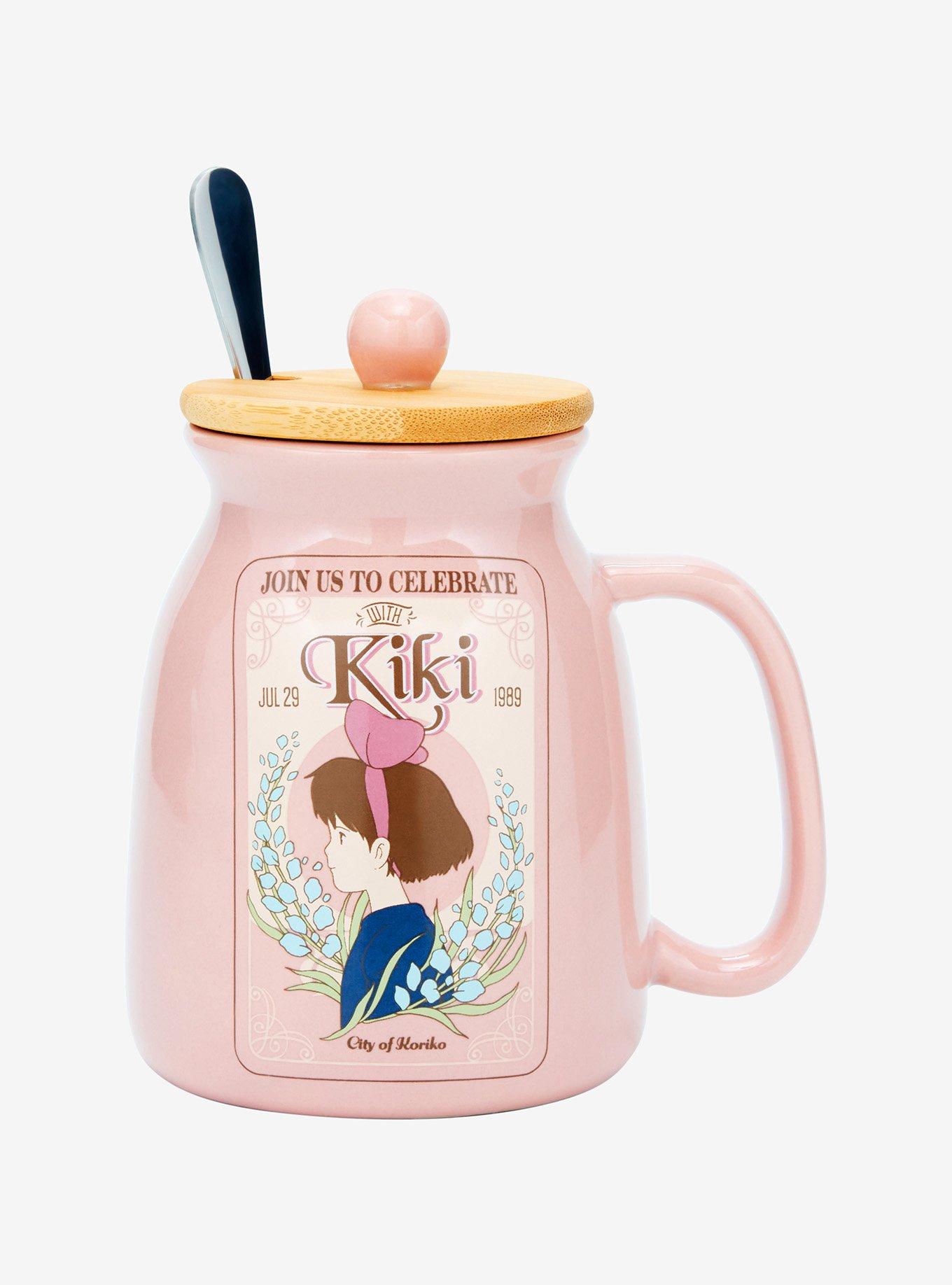 Studio Ghibli® Kiki's Delivery Service Kiki Party Invite Lidded Mug with Spoon — BoxLunch Exclusive, , hi-res