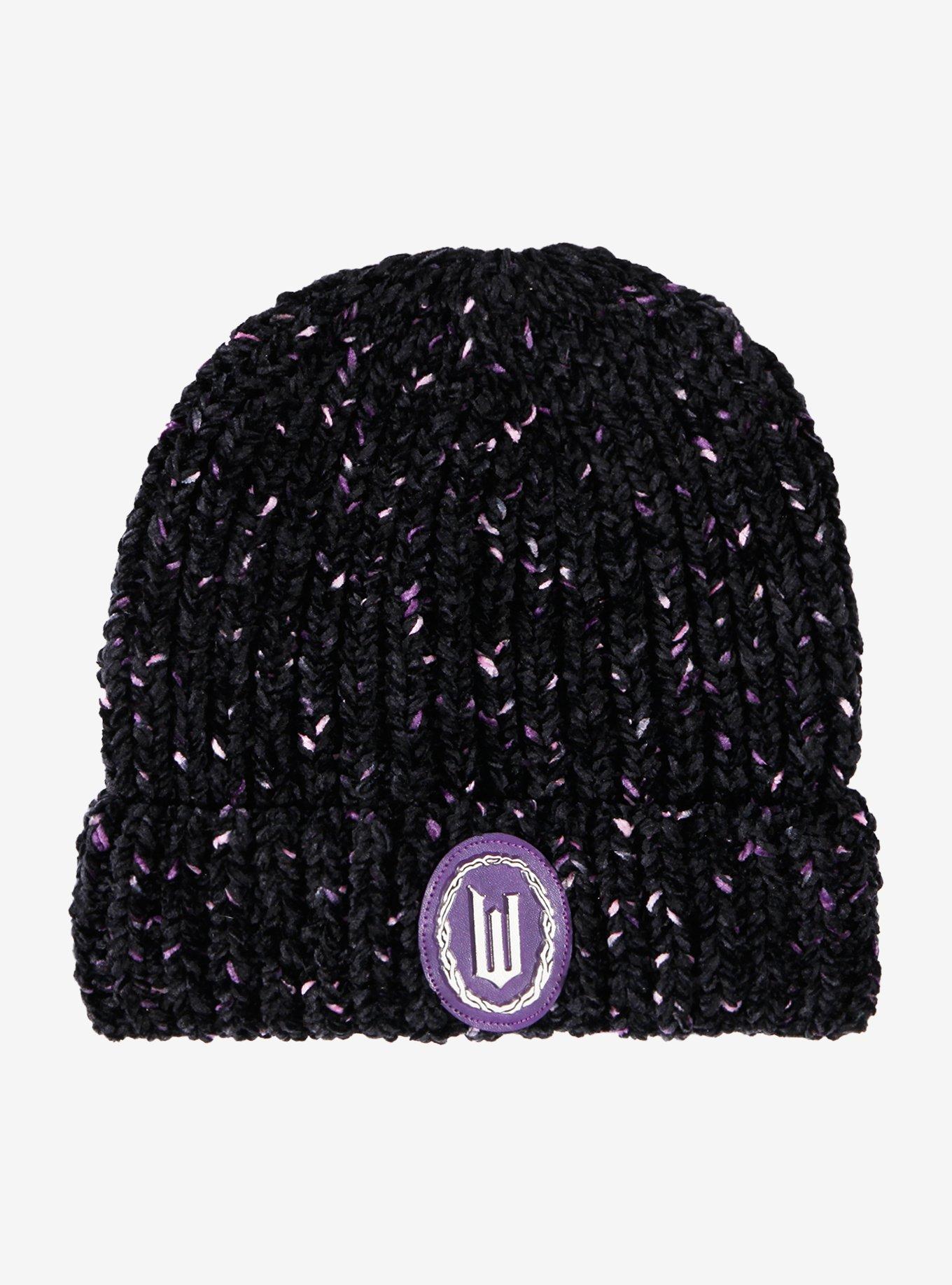 Wicked Purple Speckle Knit Beanie, , hi-res