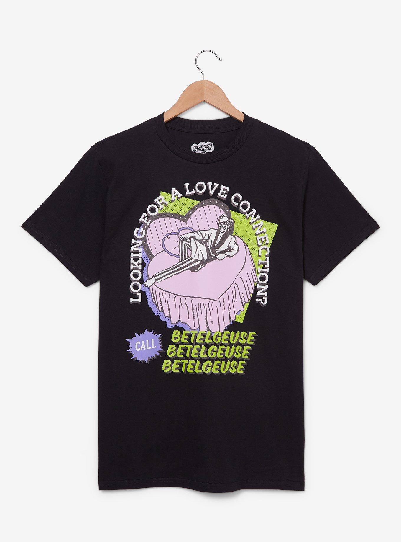 Beetlejuice Beetlejuice Love Connection Ad T-Shirt - BoxLunch Exclusive, BLACK, hi-res