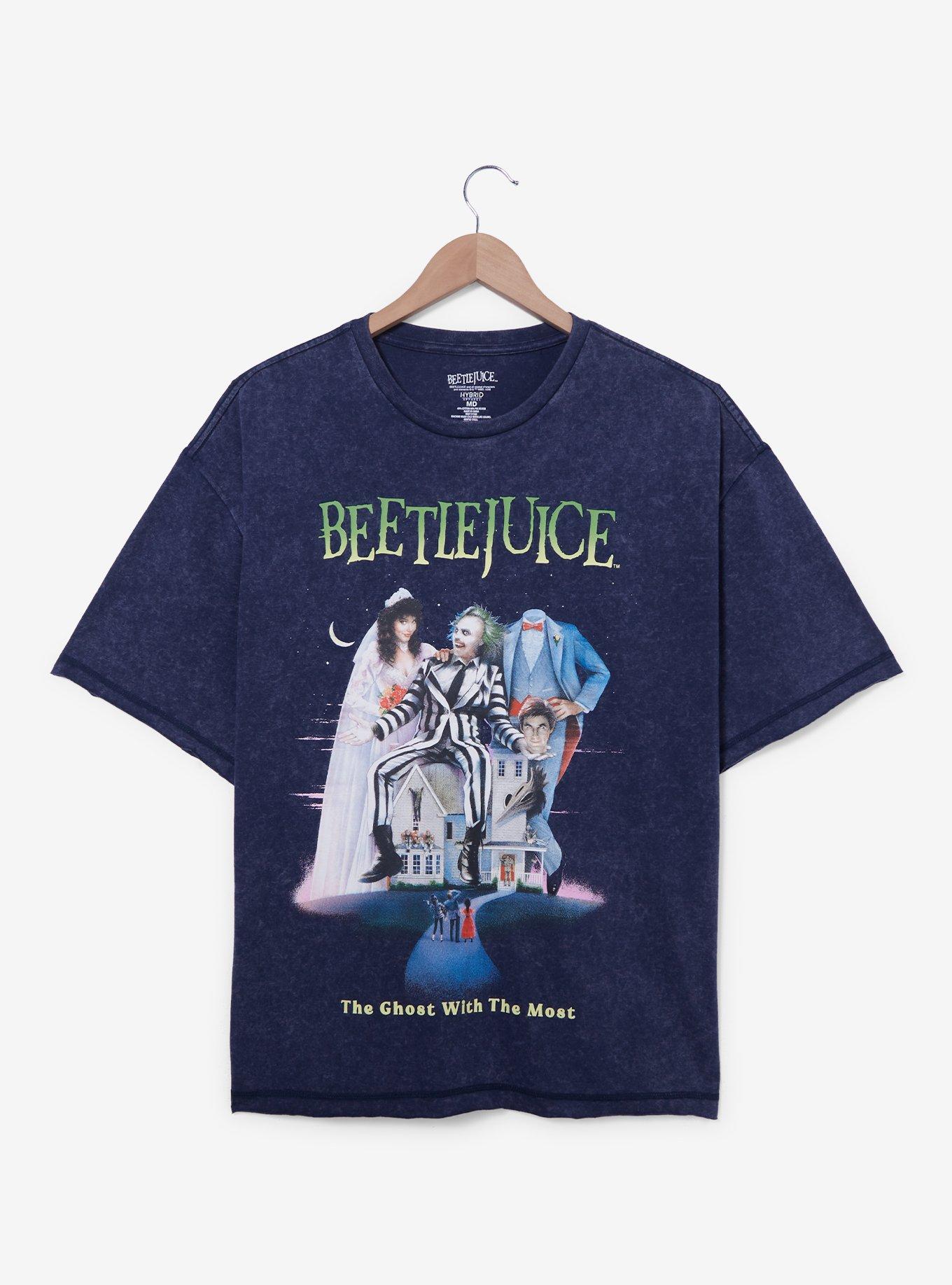 Beetlejuice Vintage Poster T-Shirt &mdash; BoxLunch Exclusive, MINERAL BLACK, hi-res