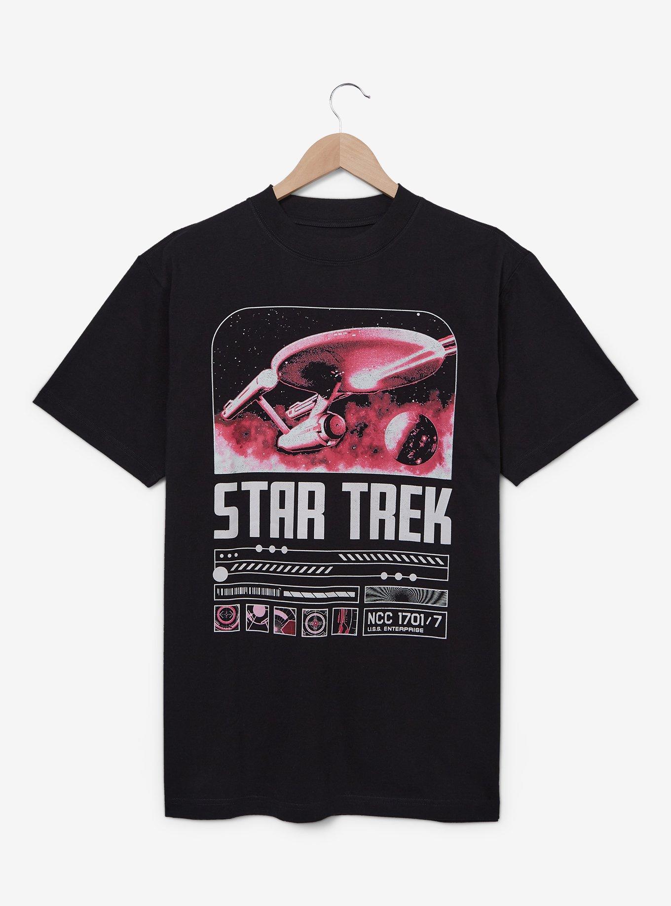 Star Trek Starship Enterprise Portrait T-Shirt - BoxLunch Exclusive, BLACK, hi-res