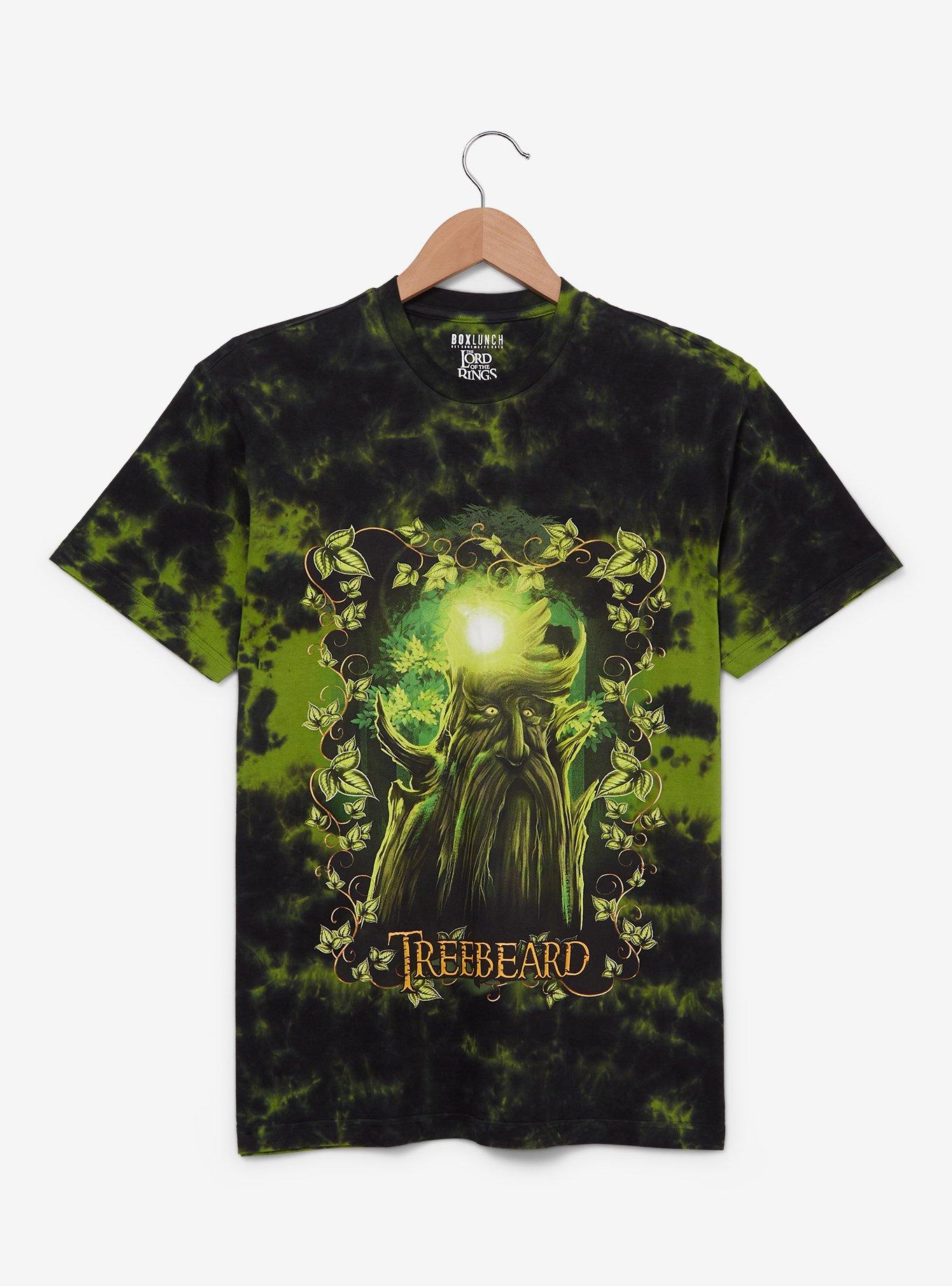 The Lord of the Rings Treebeard Portrait Tie-Dye T-Shirt - BoxLunch Exclusive, BLACK, hi-res