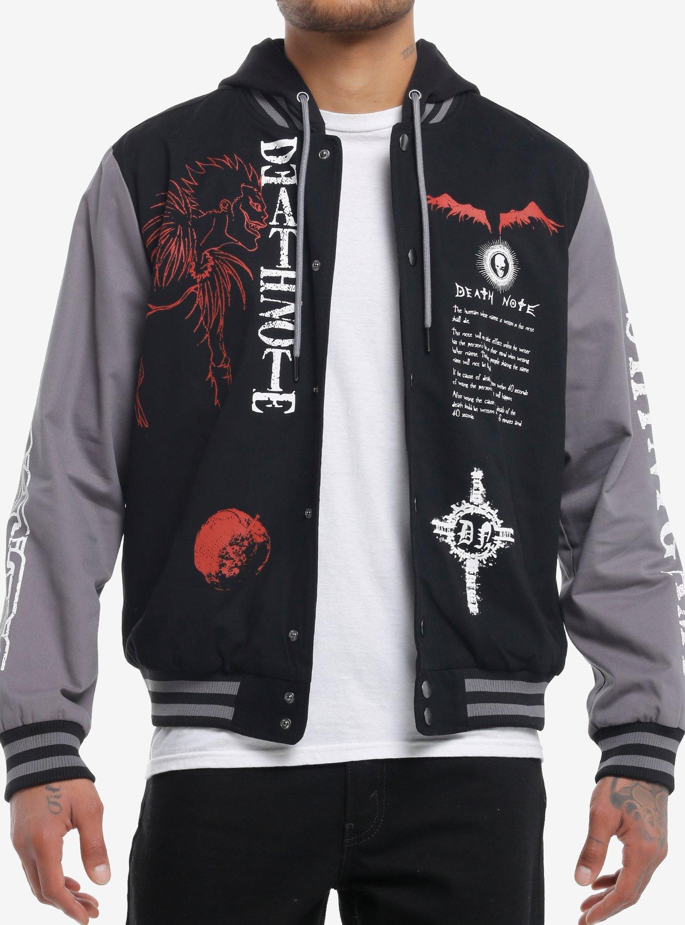 Death Note Hooded Varsity Jacket, , hi-res