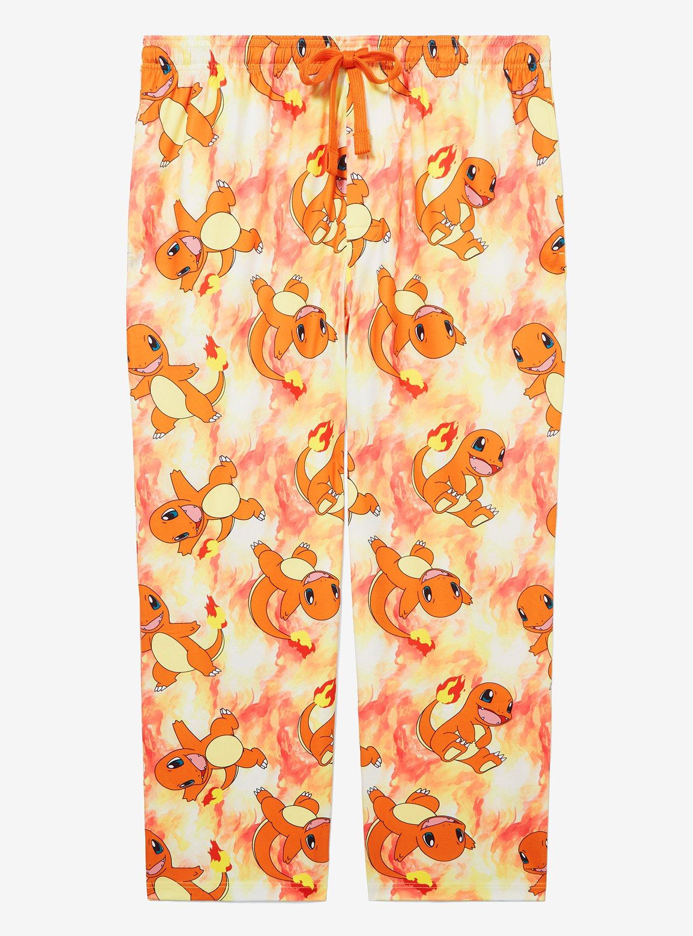 Pokémon Charmander Flaming Allover Print Women's Plus Size Sleep Pants — BoxLunch Exclusive, , hi-res