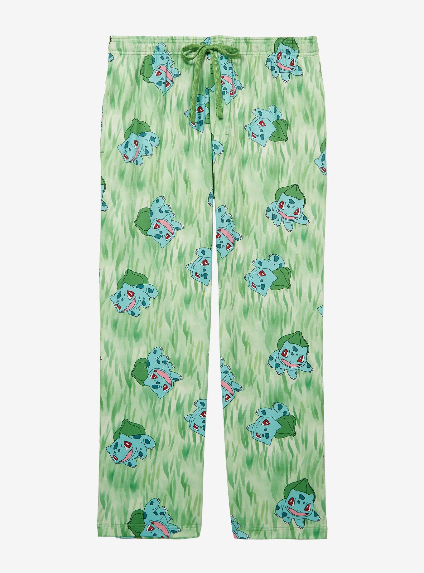 Pokémon Bulbasaur Allover Print Sleep Pants — BoxLunch Exclusive, GREEN, hi-res