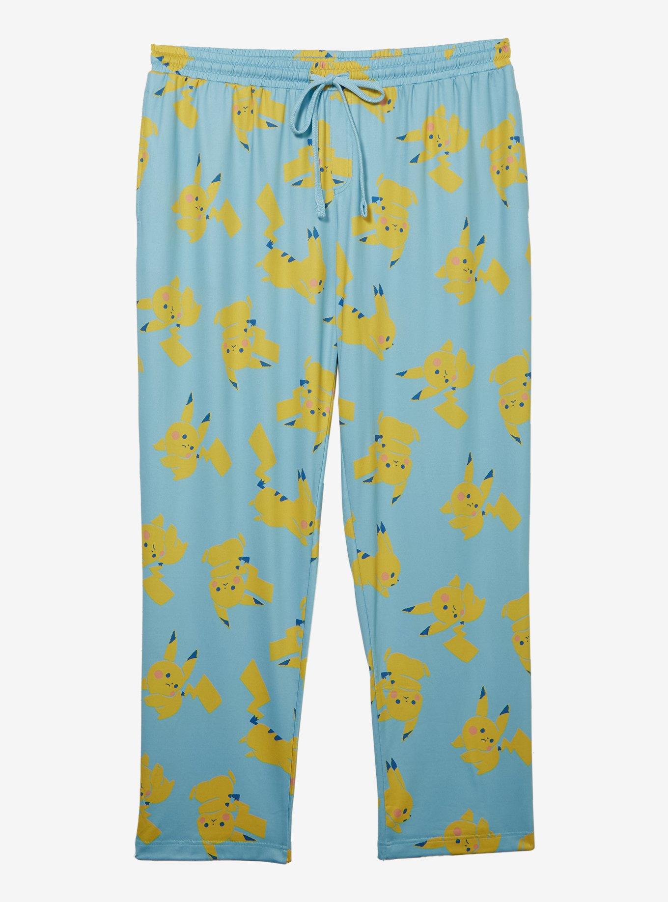 Pok&eacute;mon Pikachu Allover Print Women's Plus Size Sleep Pants - BoxLunch Exclusive, SLATE, hi-res