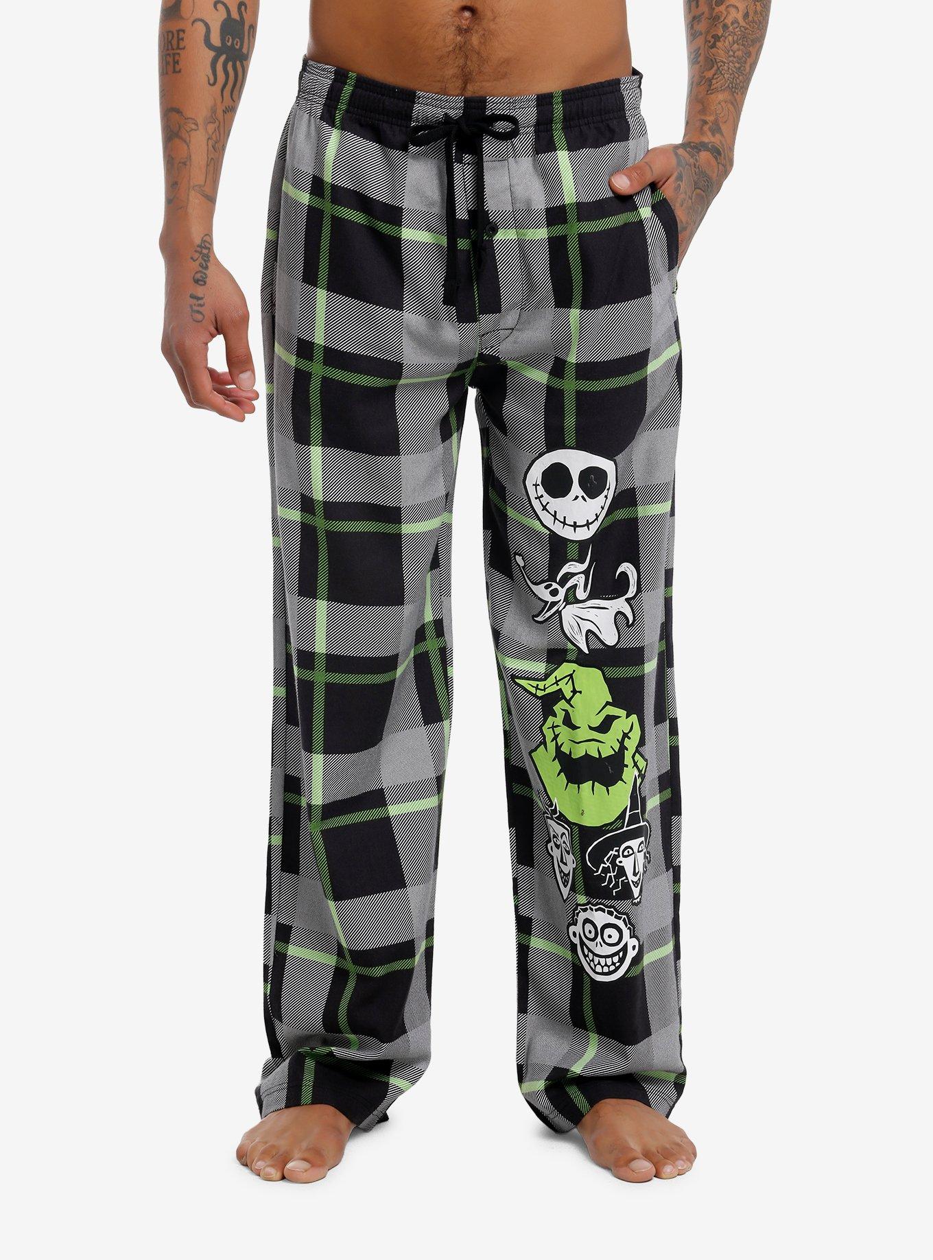 The Nightmare Before Christmas Characters Plaid Pajama Pants, PURPLE, hi-res