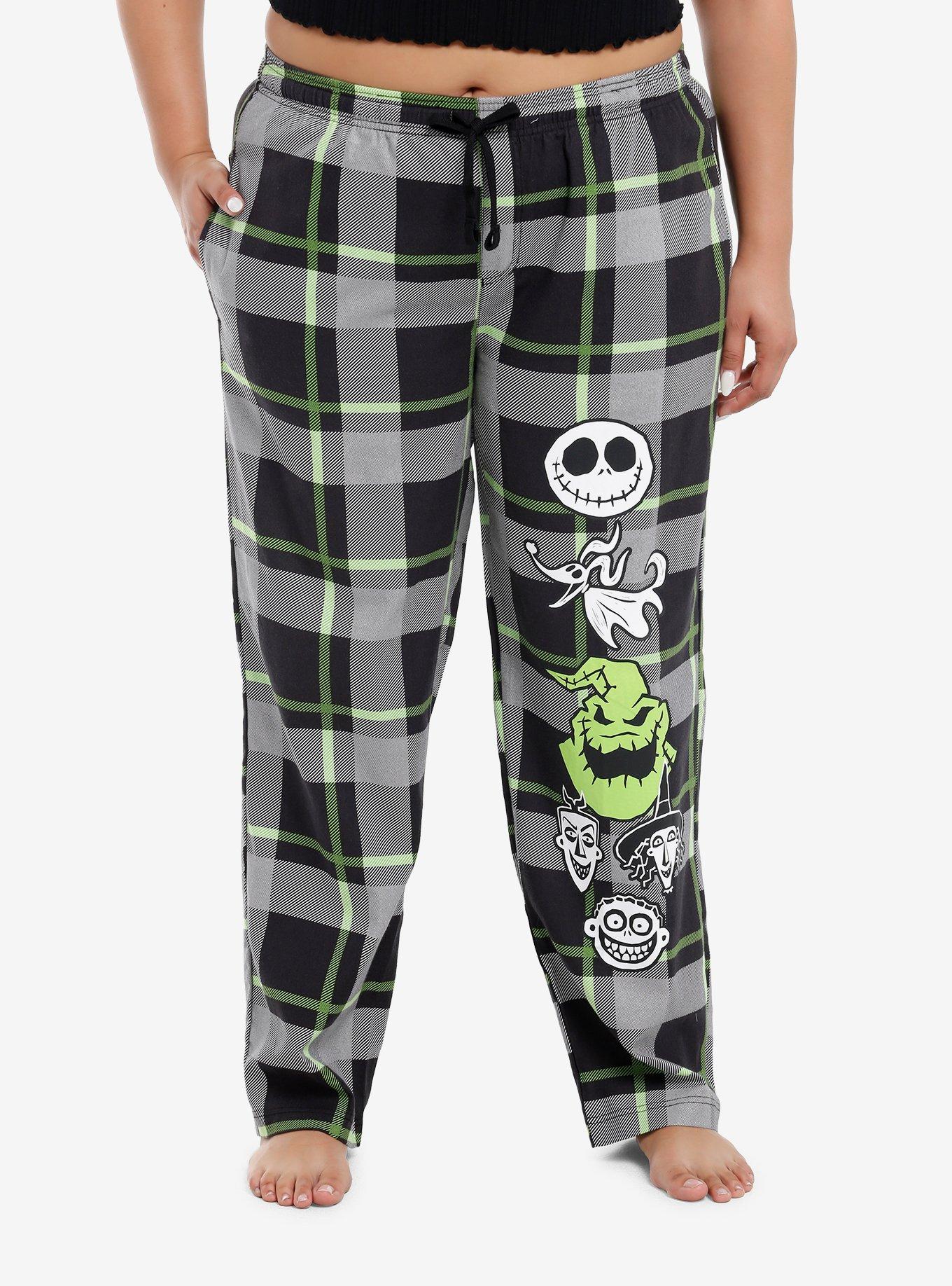 The Nightmare Before Christmas Characters Plaid Pajama Pants Plus Size, , hi-res