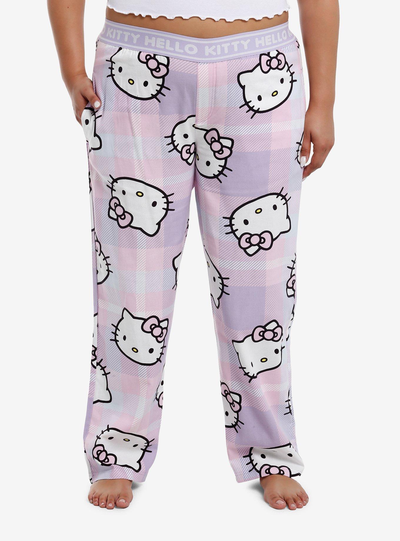 Hello Kitty Plaid Pajama Pants Plus Size, , hi-res