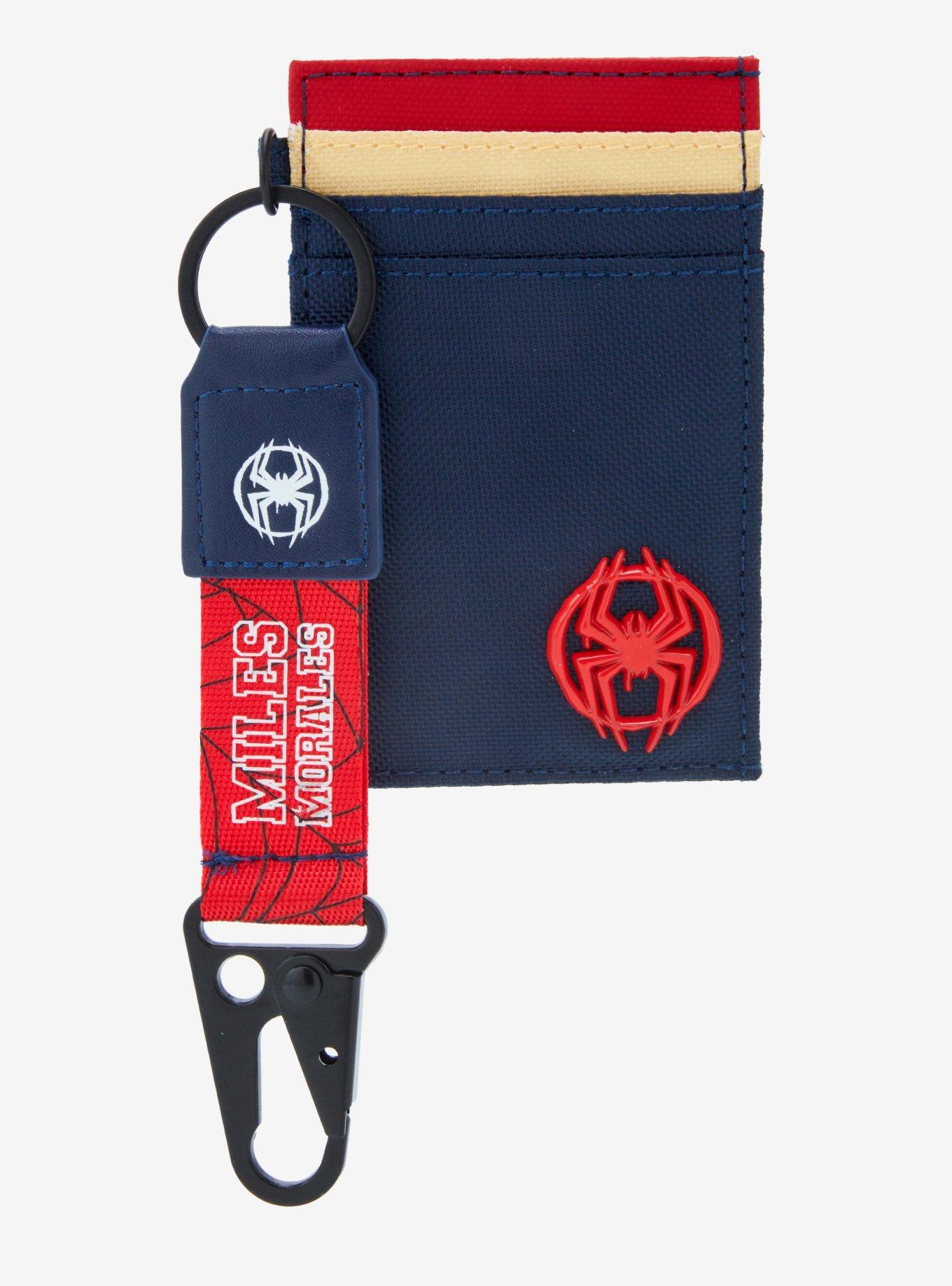 Marvel Spider-Man: Into the Spider-Verse Miles Morales Cardholder with Carabiner - BoxLunch Exclusive, , hi-res