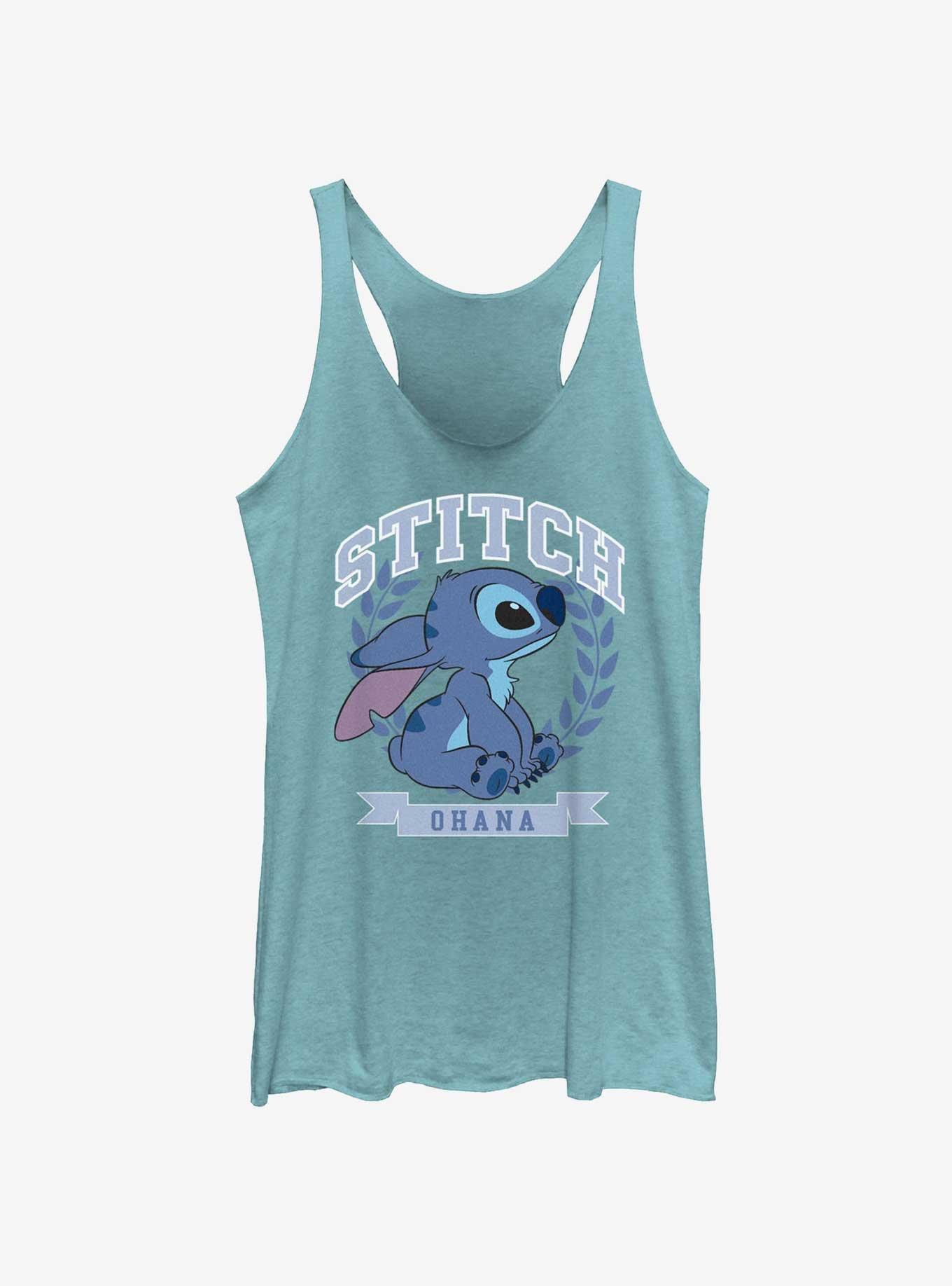 Disney Lilo & Stitch Athletic Stitch Womens Tank Top, TAHI BLUE, hi-res