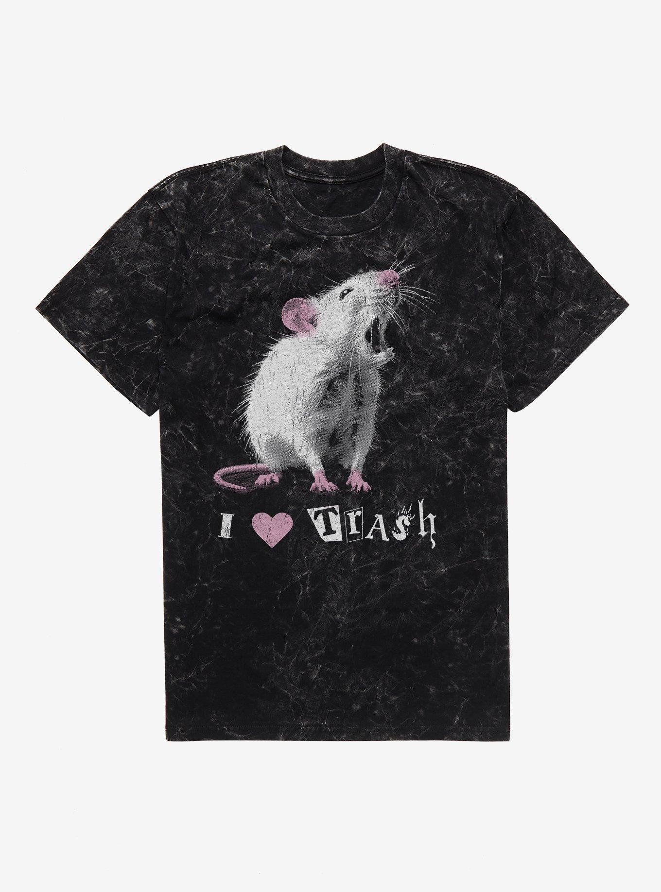 I <3 Trash Mineral Wash T-Shirt, BLACK MINERAL WASH, hi-res