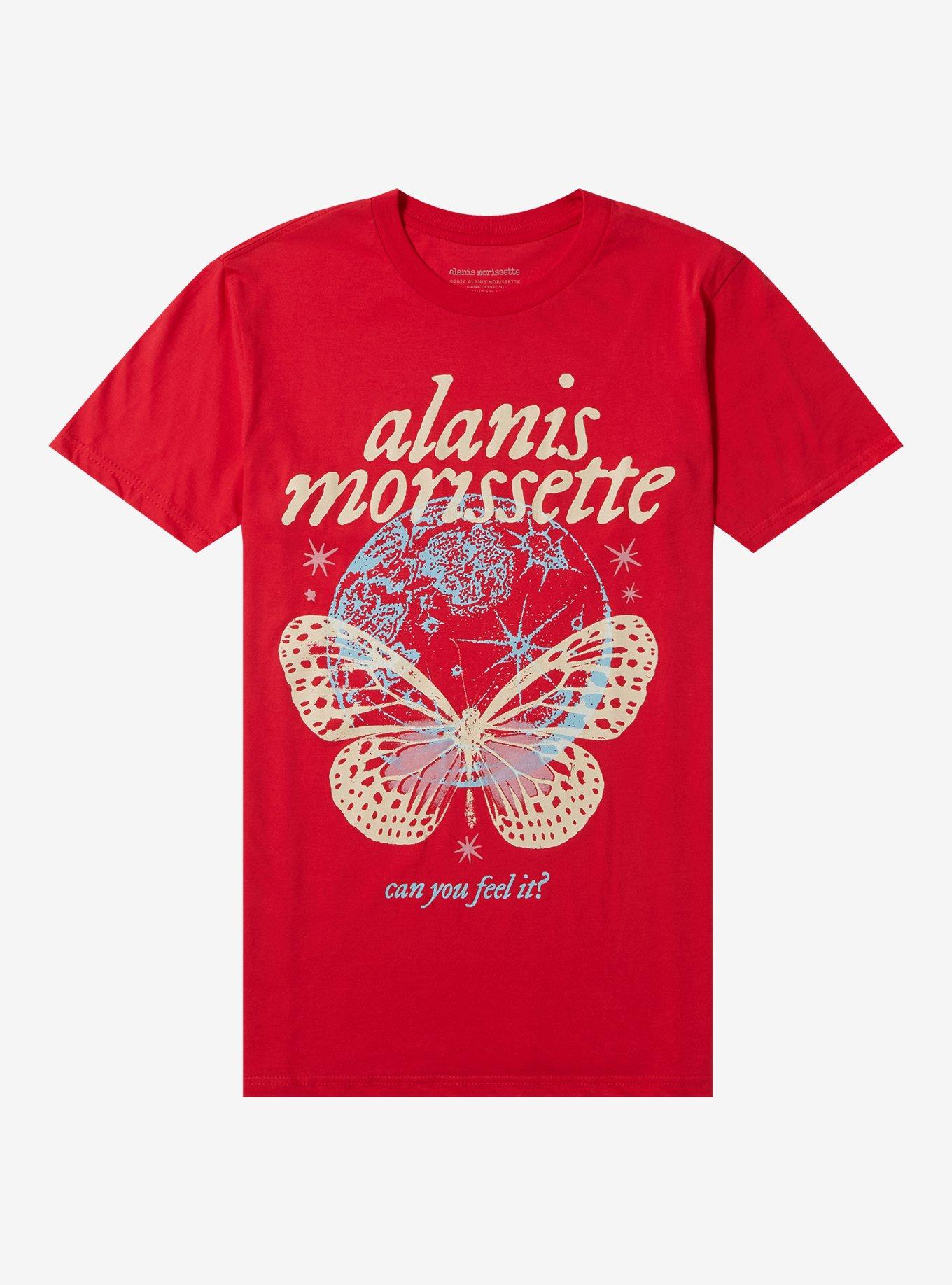 Alanis Morissette Can You Feel It Boyfriend Fit Girls T-Shirt, RED, hi-res