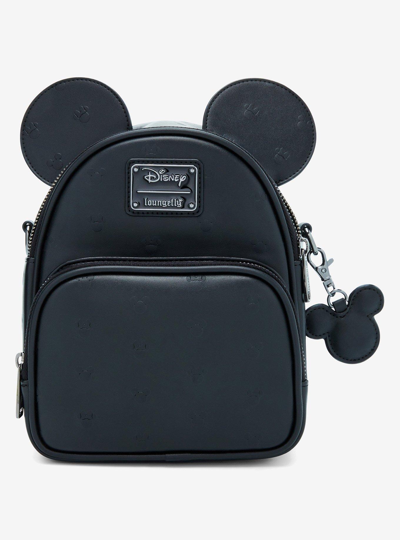 Loungefly Disney Mickey & Minnie Mouse Silhouette Allover Embossed Convertible Mini Backpack - BoxLunch Exclusive, , hi-res