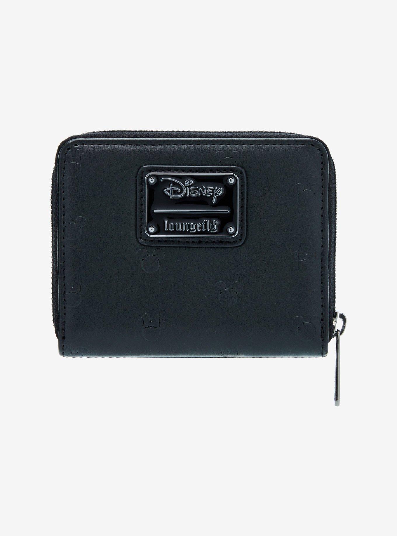 Loungefly Disney Mickey & Minnie Mouse Silhouette Allover Embossed Small Zip Wallet - BoxLunch Exclusive, , hi-res