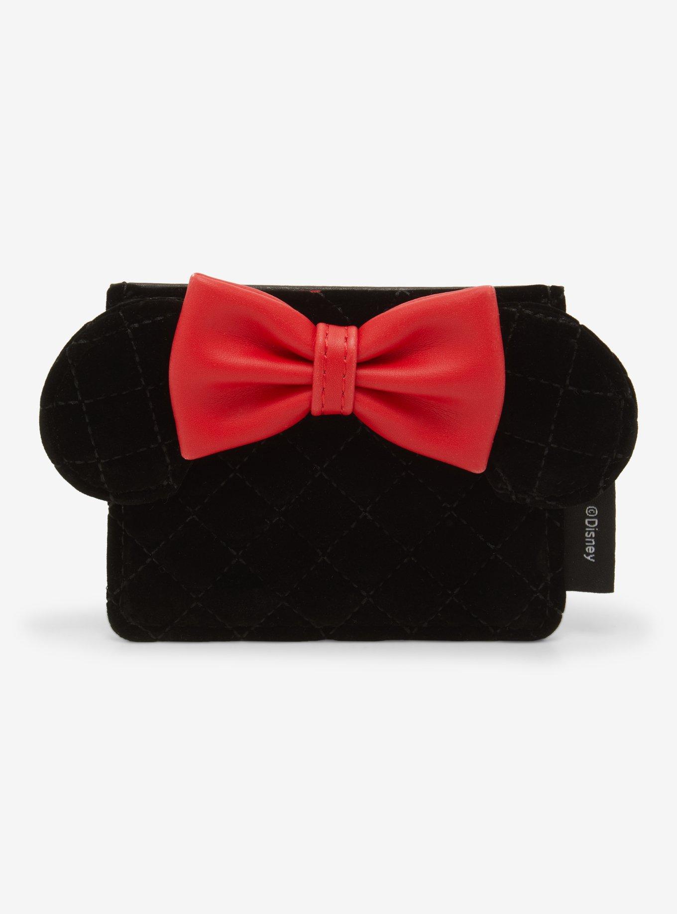 Loungefly Disney Minnie Mouse Quilted Velvet Ears Cardholder - BoxLunch Exclusive, , hi-res