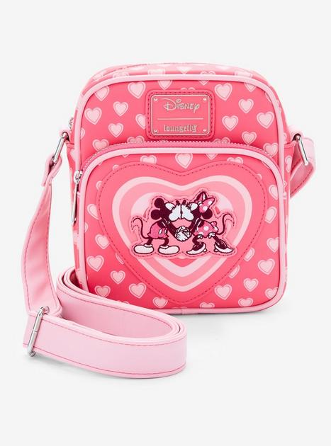 Loungefly Disney A Goofy Movie Heart good Kiss Allover Print Crossbody Bag