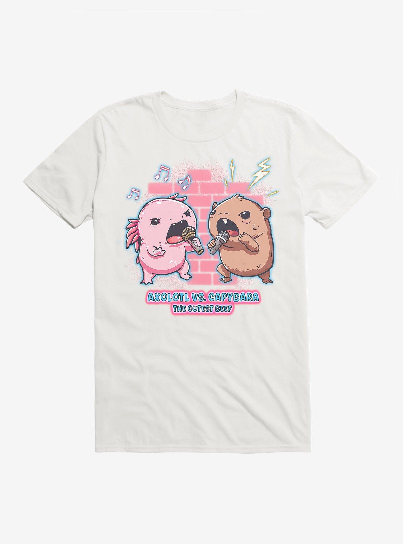 Axoltl vs Capybara Beef T-Shirt, , hi-res