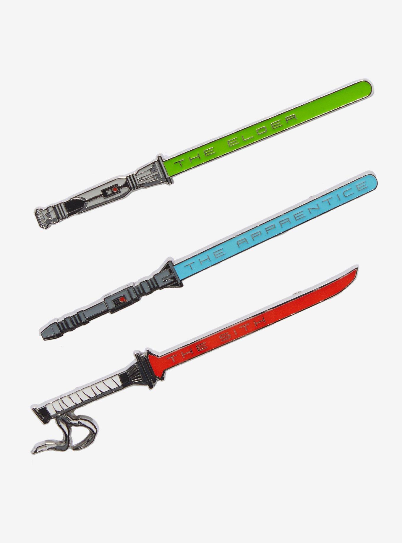 Star Wars Lightsabers Glow-in-the-Dark Enamel Pin Set — BoxLunch Exclusive, , hi-res