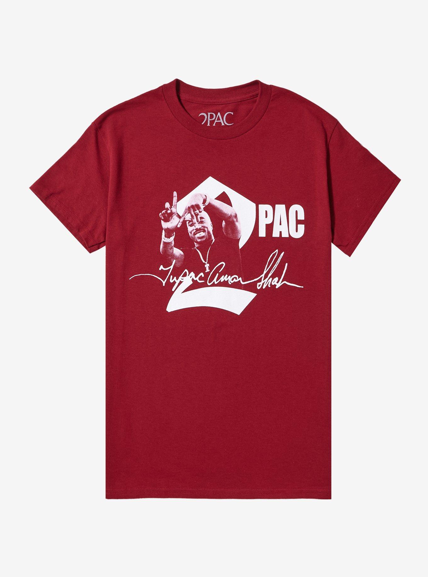 Tupac Portrait Signature Boyfriend Fit Girls T-Shirt, , hi-res