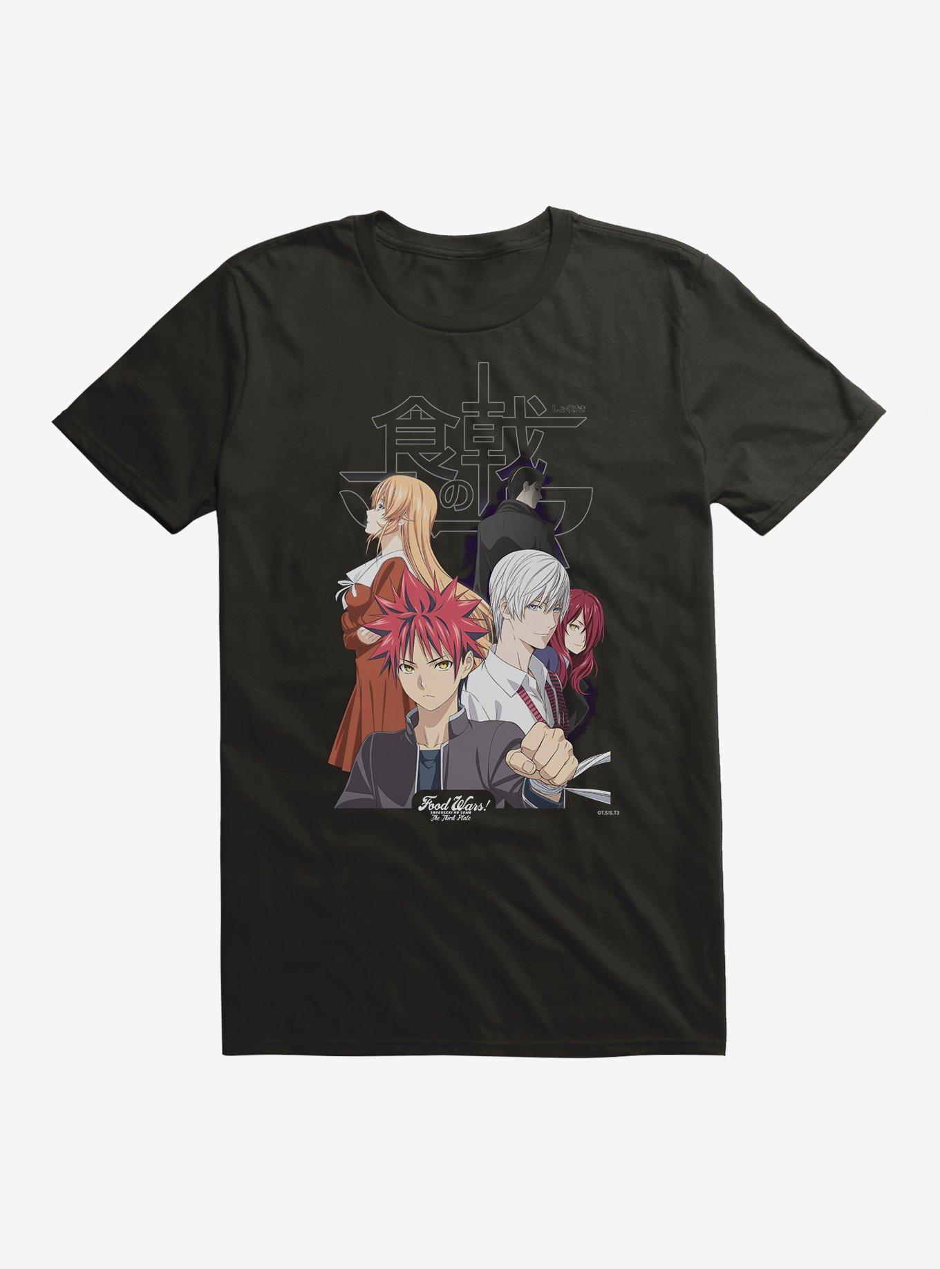 Food Wars! Group T-Shirt, BLACK, hi-res