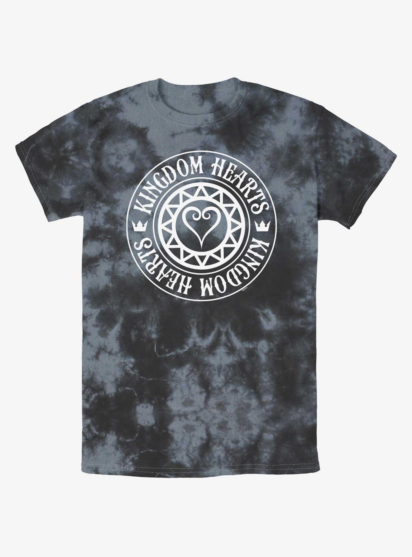 Disney Kingdom Hearts Sun Heart Emblem Tie-Dye T-Shirt, BLKCHAR, hi-res