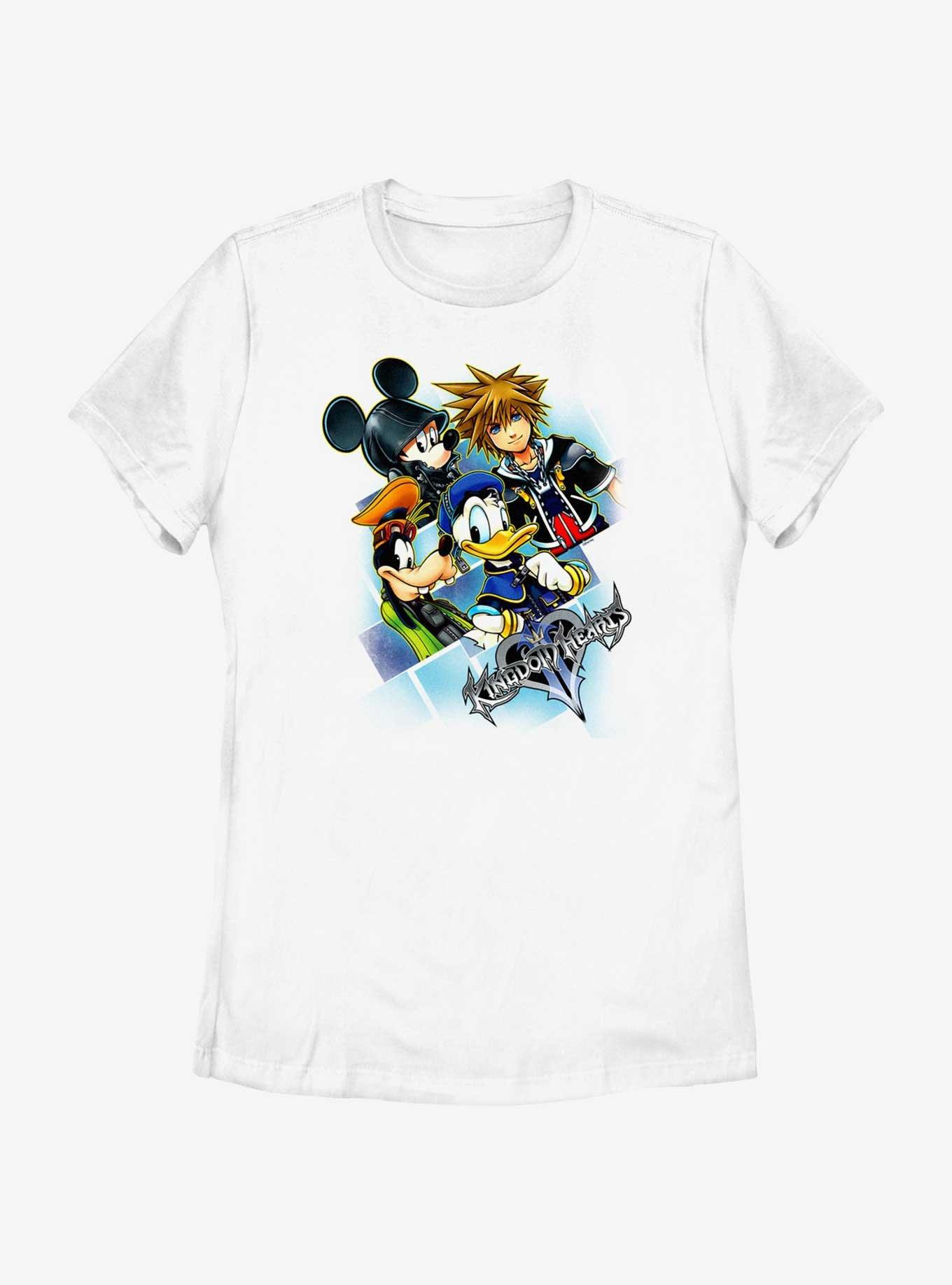 Disney Kingdom Hearts Aim At The Heart Womens T-Shirt, WHITE, hi-res