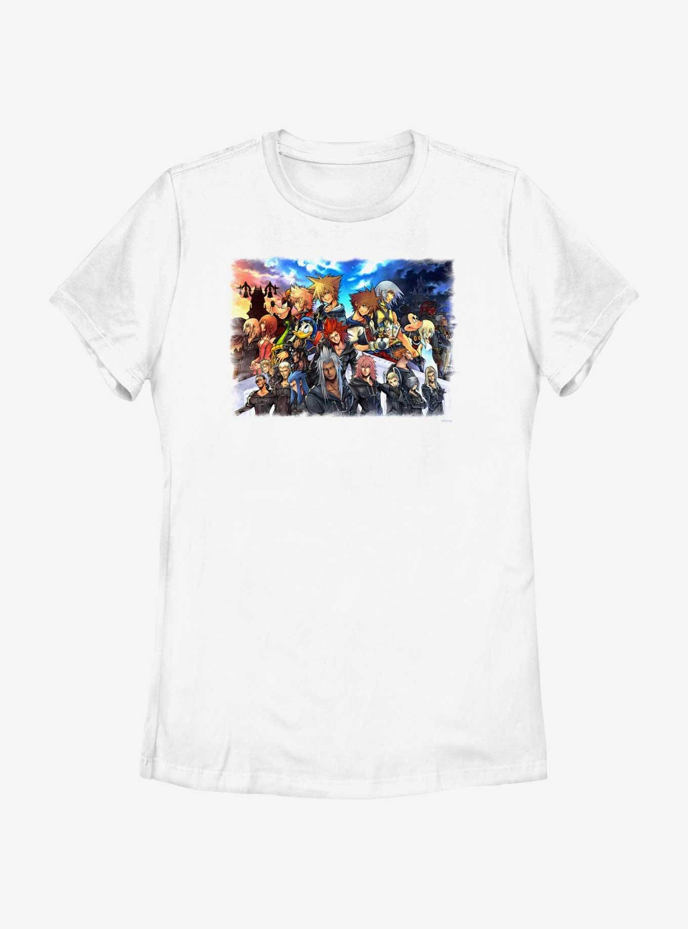 Disney Kingdom Hearts Round Up Kingdom Womens T-Shirt, WHITE, hi-res