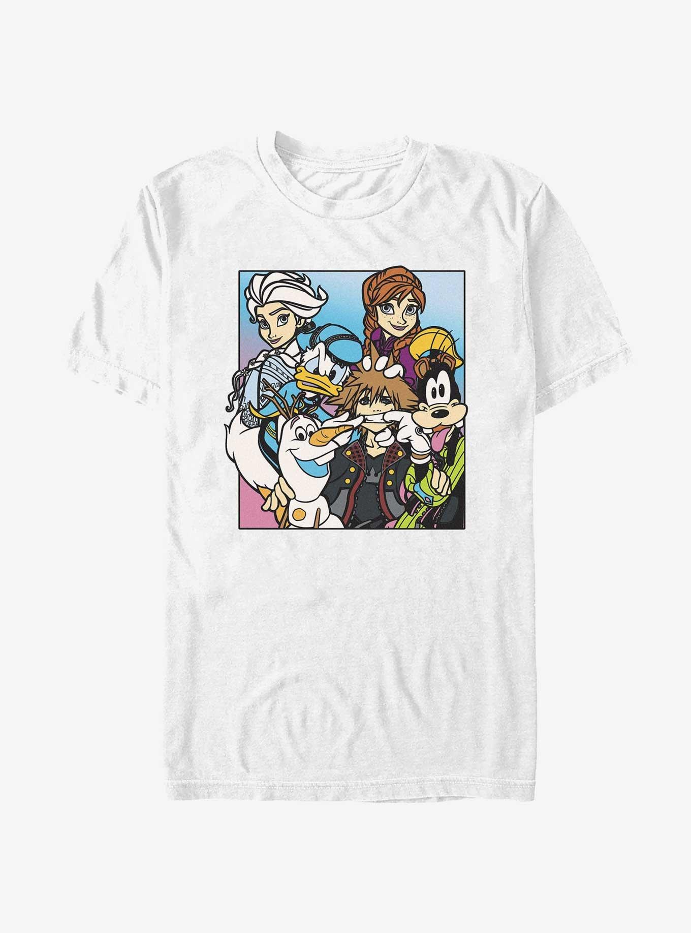 Disney Kingdom Hearts Frozen Hearts T-Shirt, WHITE, hi-res