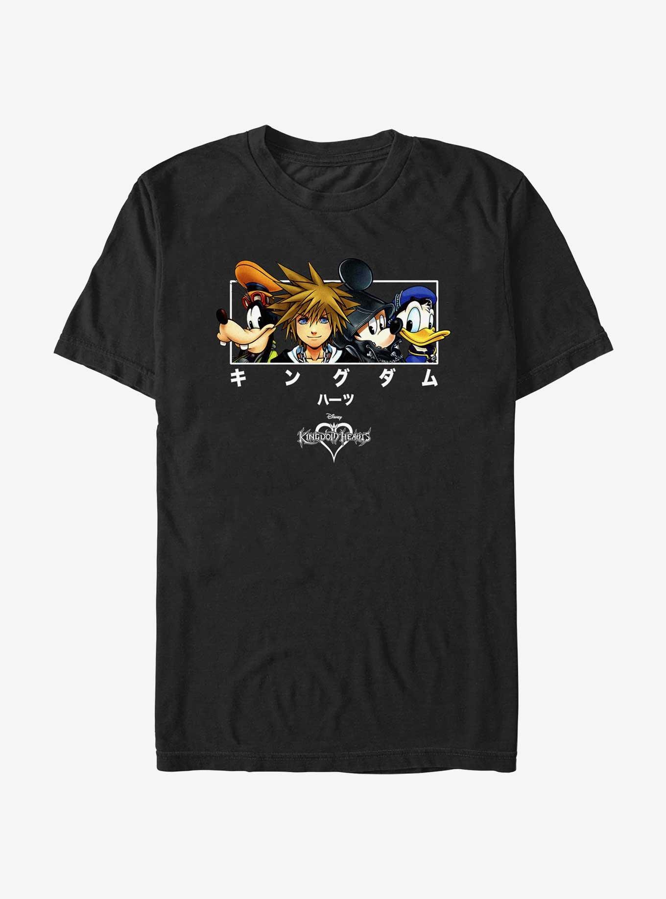 Disney Kingdom Hearts Simple Box T-Shirt, BLACK, hi-res