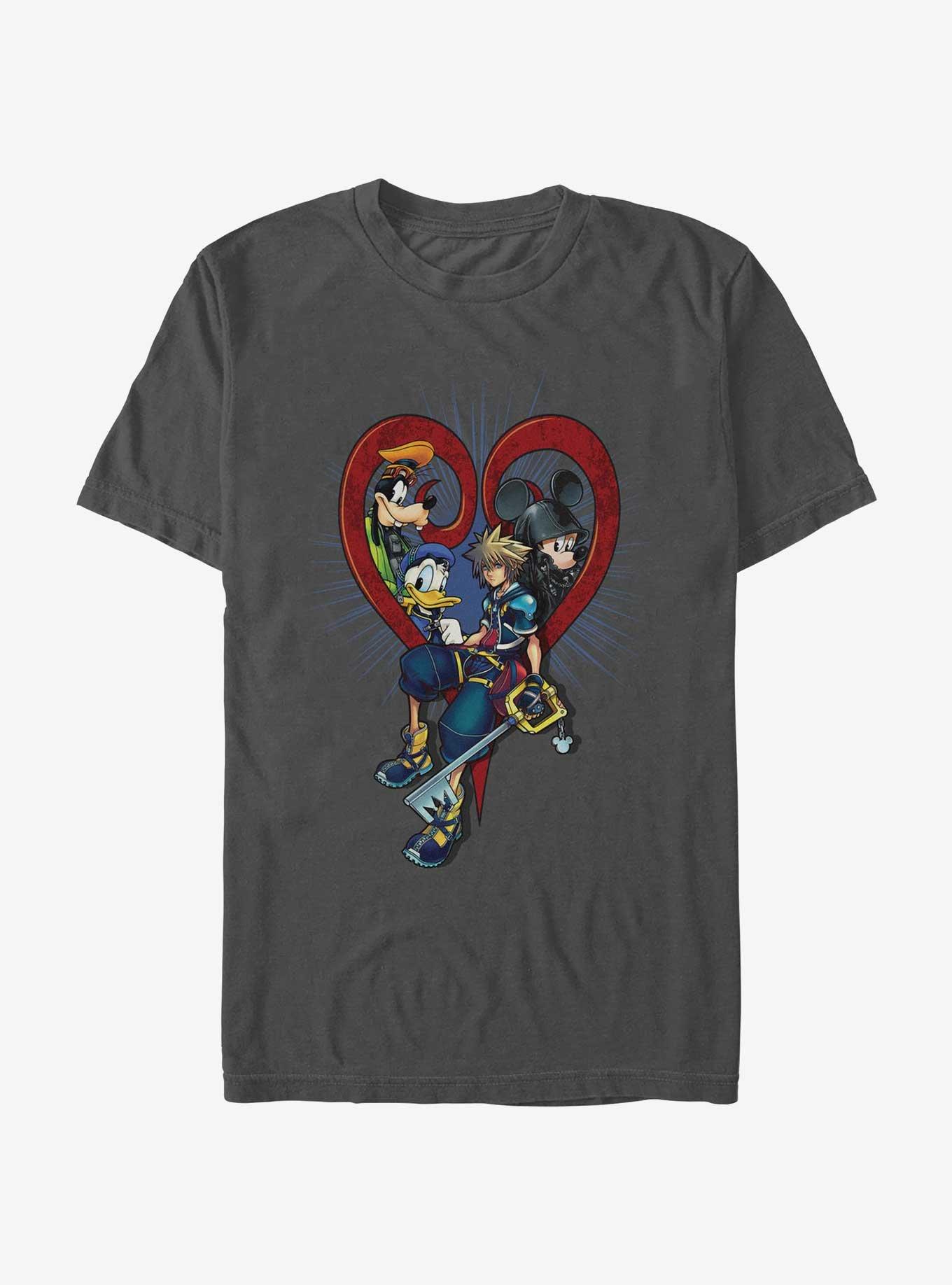 Disney Kingdom Hearts Inside The Heart T-Shirt, CHARCOAL, hi-res