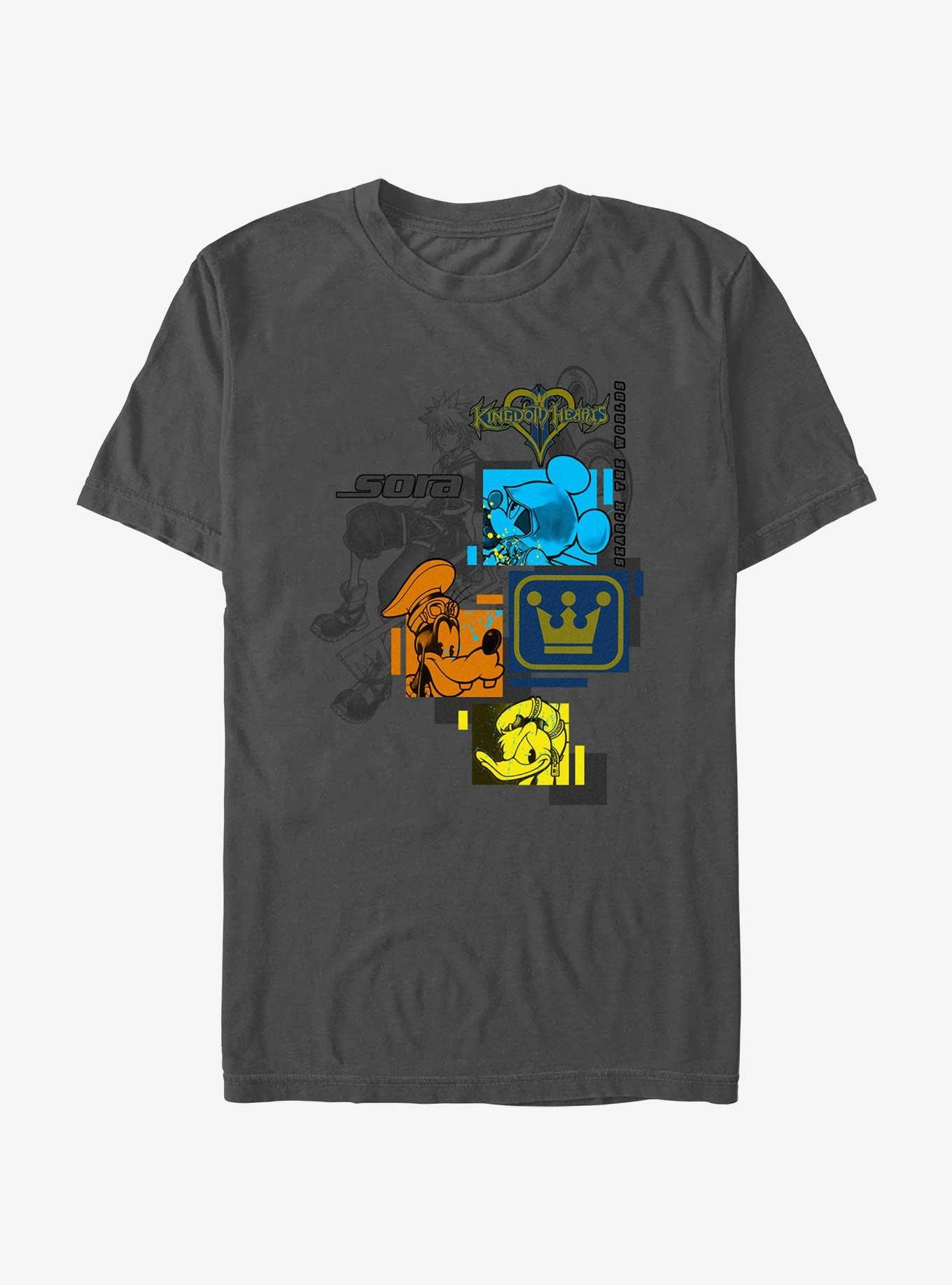 Disney Kingdom Hearts Scatter Squares T-Shirt, , hi-res