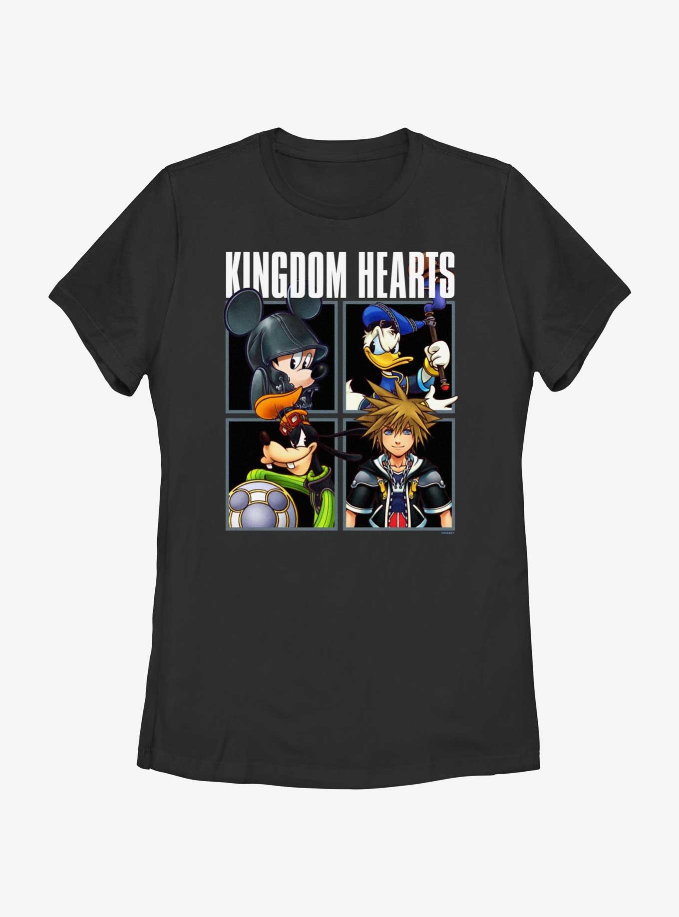 Disney Kingdom Hearts Head Shots Womens T-Shirt, BLACK, hi-res